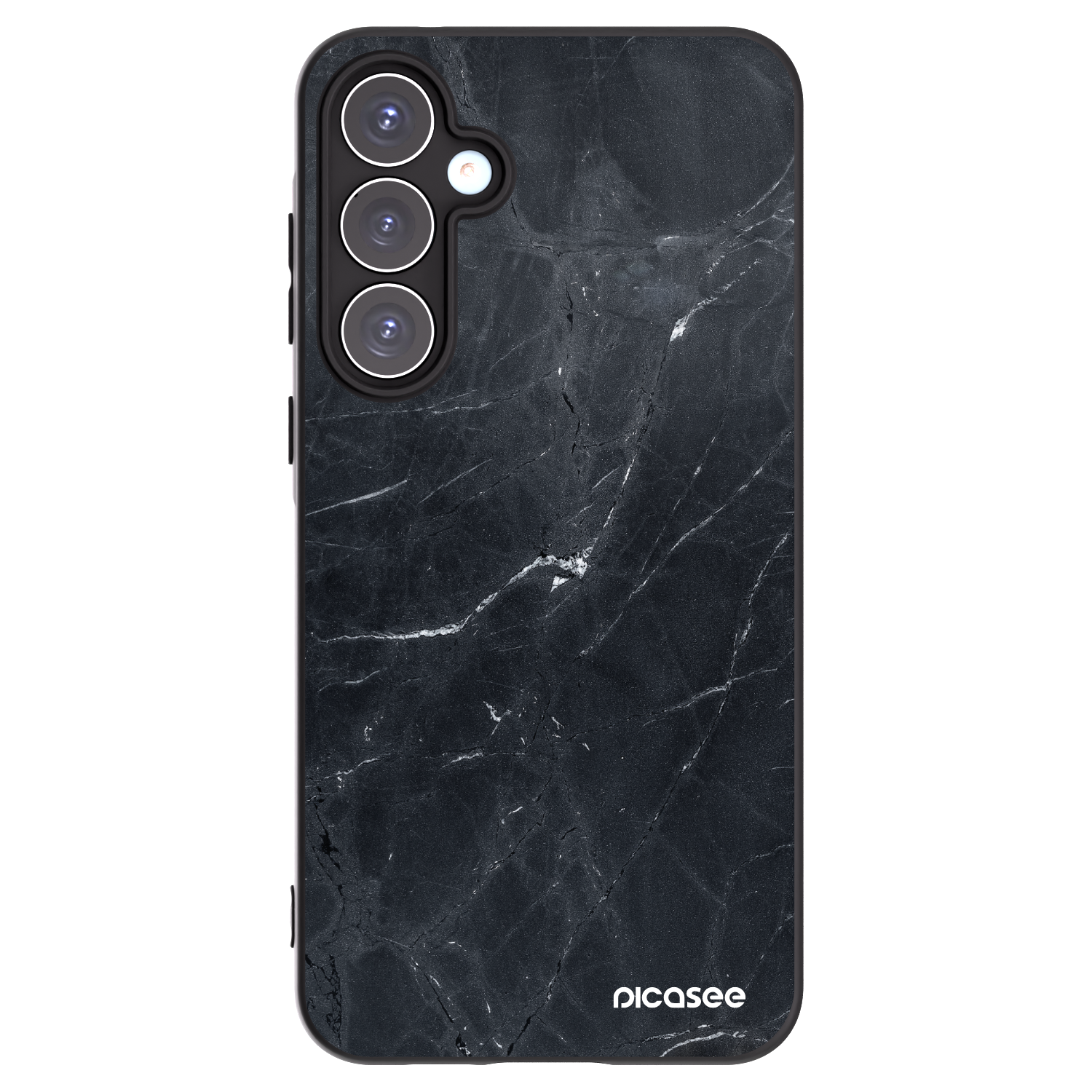 Picasee silikonový černý obal pro Samsung Galaxy A55 5G A556B - Black marble