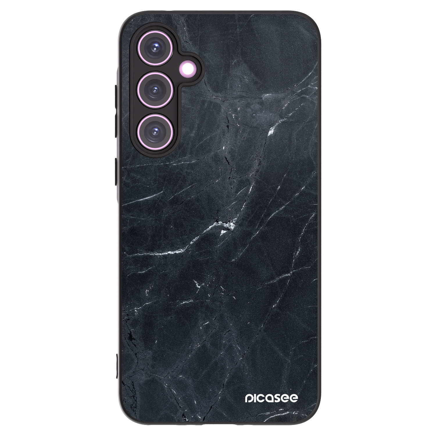Picasee silikonový černý obal pro Samsung Galaxy A35 5G A356B - Black marble