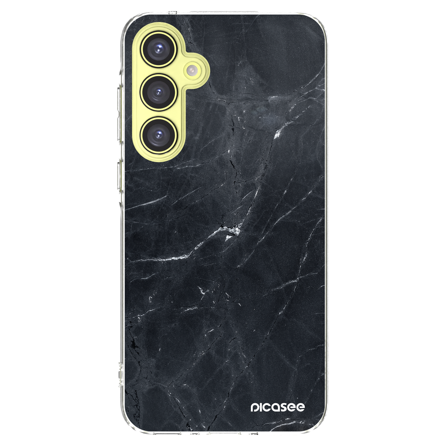 Picasee silikonový průhledný obal pro Samsung Galaxy A35 5G A356B - Black marble
