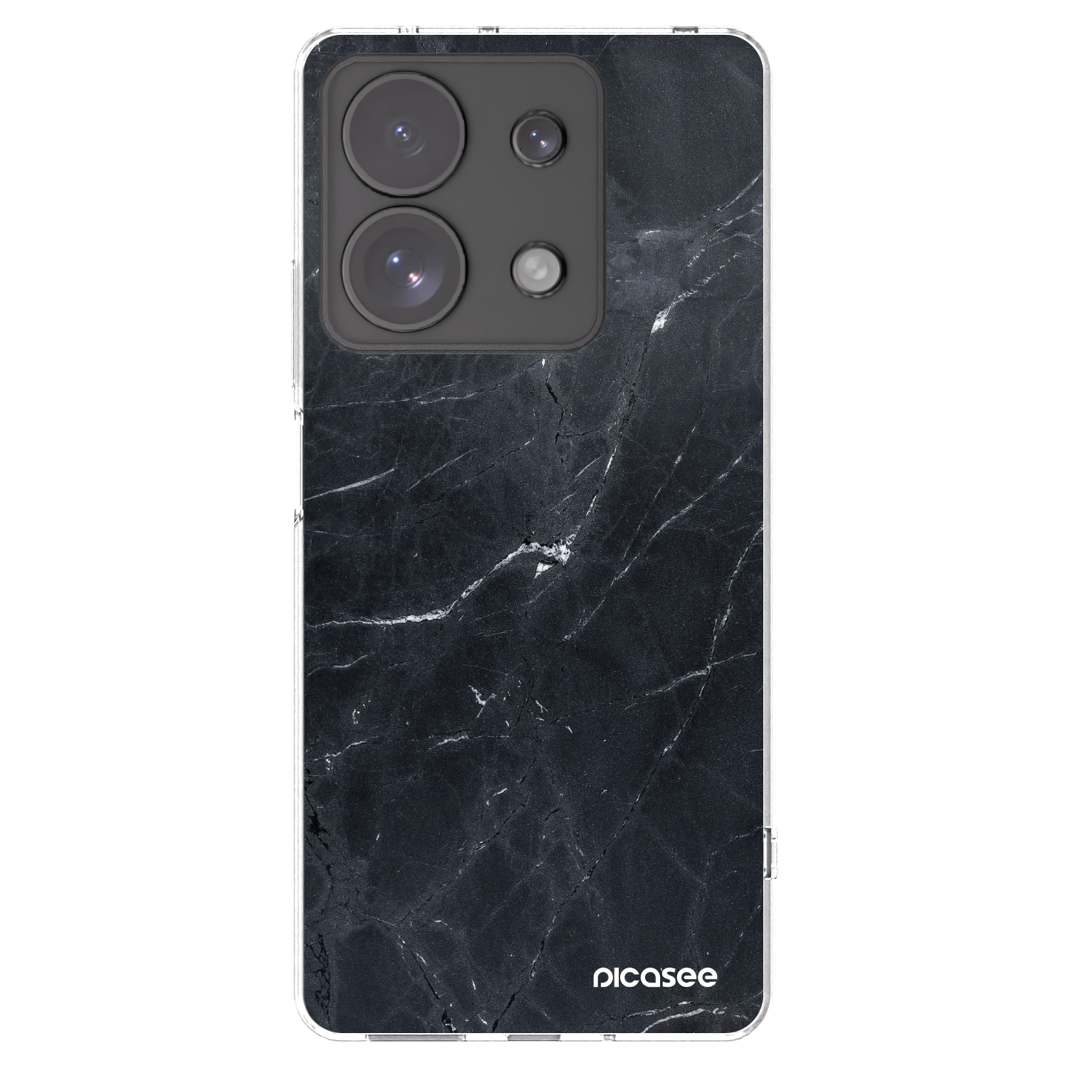 Picasee silikonový průhledný obal pro Xiaomi Redmi Note 13 Pro 4G - Black marble