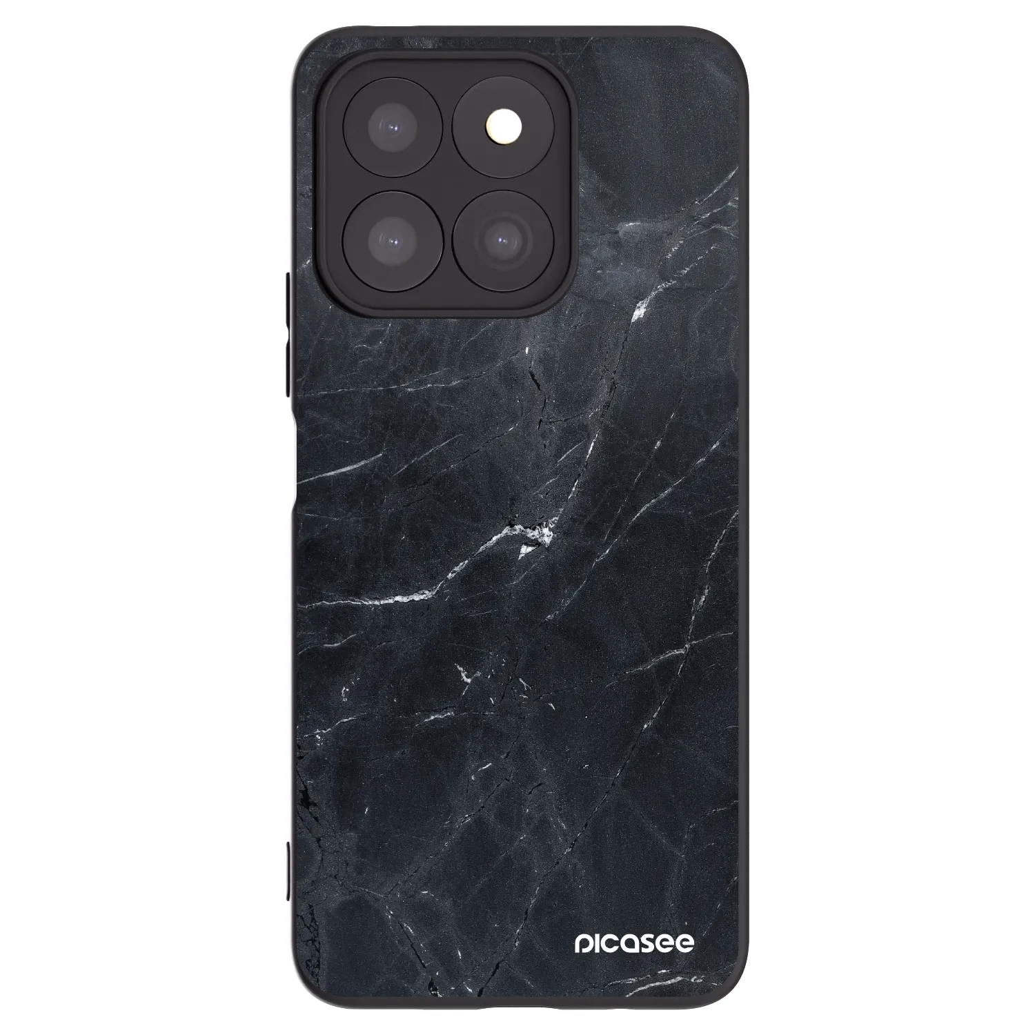 Picasee silikonový černý obal pro Honor X8b - Black marble