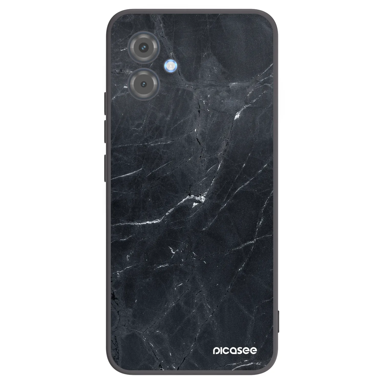 Picasee silikonový černý obal pro Motorola Moto G14 - Black marble