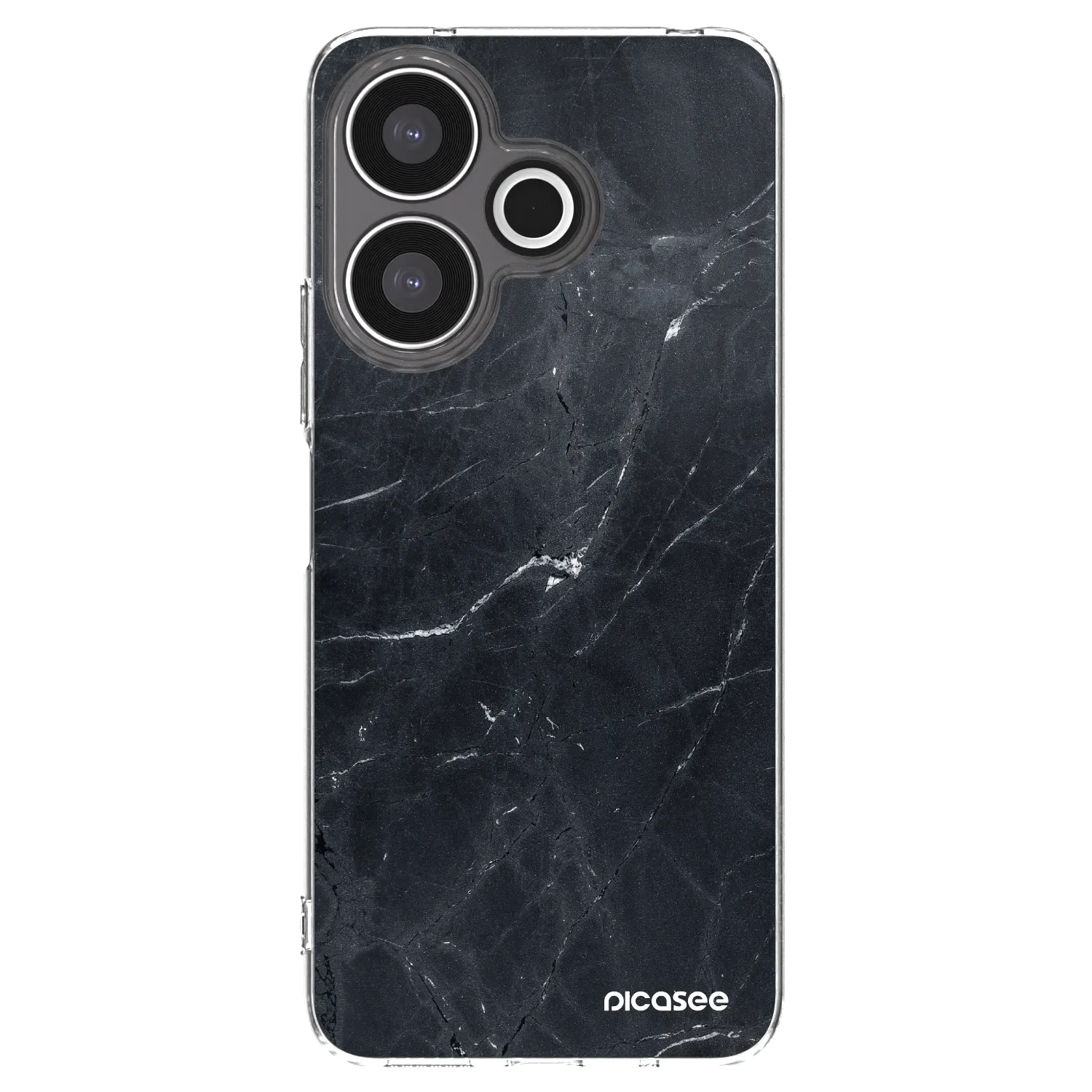 Picasee silikonový průhledný obal pro Xiaomi Redmi 13 4G - Black marble