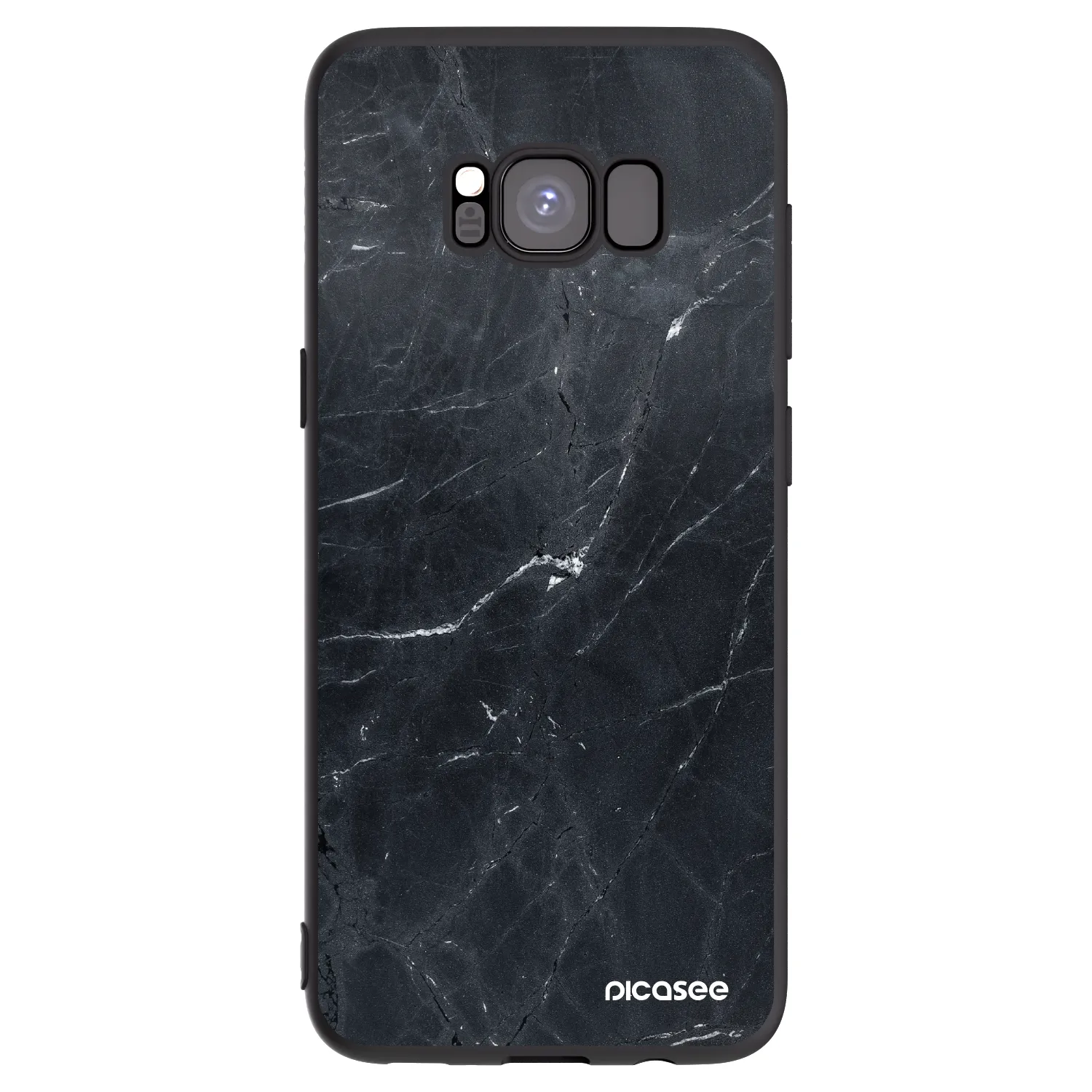 Picasee silikonový černý obal pro Samsung Galaxy S8 G950F - Black marble