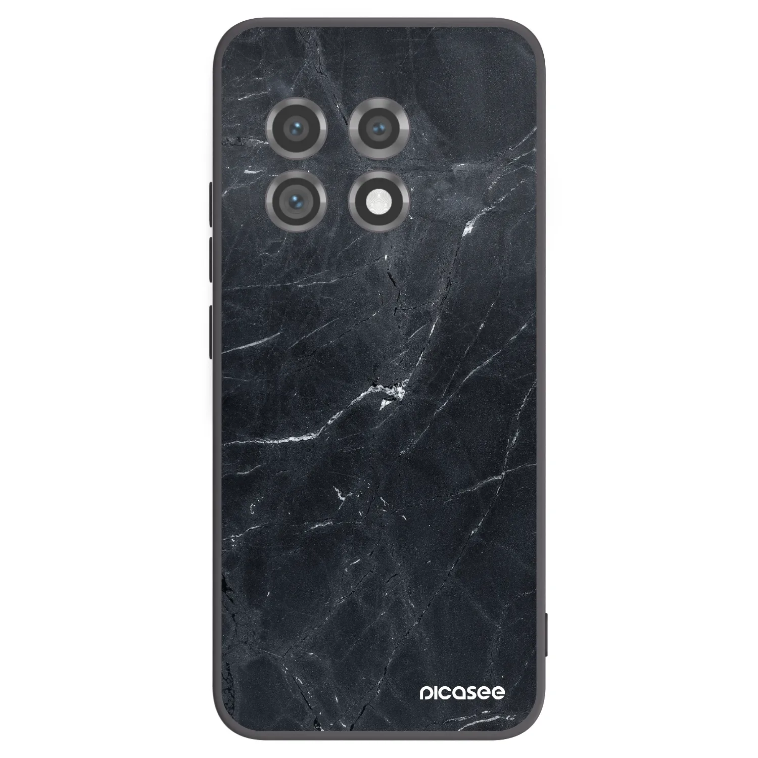 Picasee silikonový černý obal pro OnePlus 11 5G - Black marble