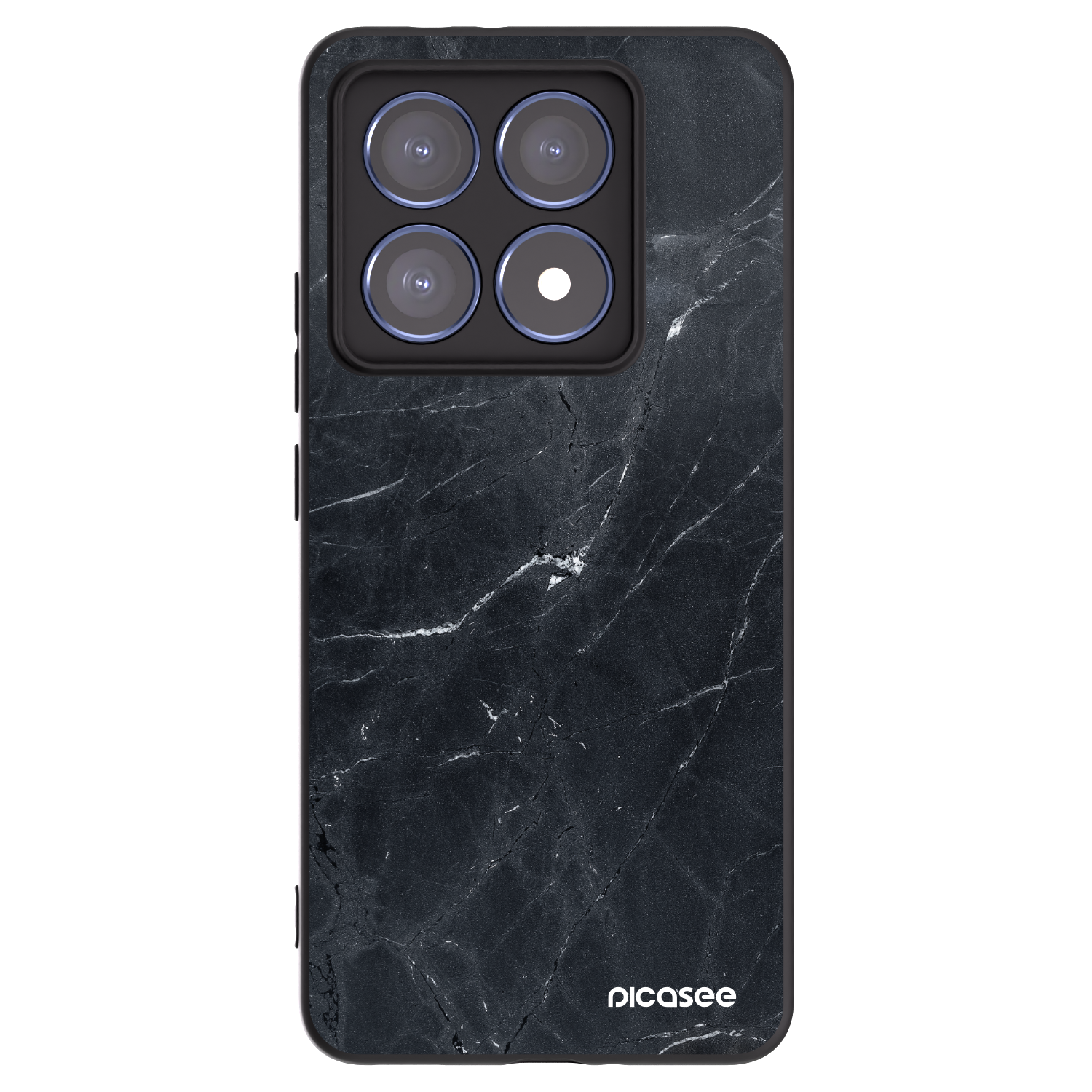 Picasee silikonový černý obal pro Xiaomi 14T Pro - Black marble