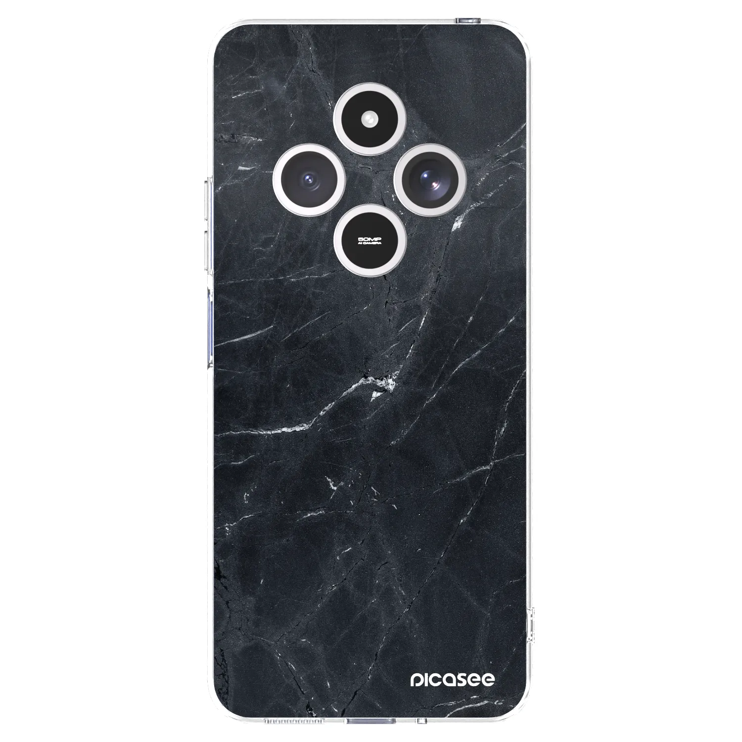 Picasee silikonový průhledný obal pro Xiaomi Redmi 14C - Black marble