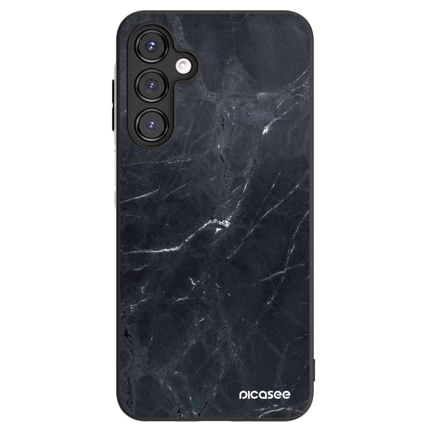 Picasee silikonový černý obal pro Samsung Galaxy A16 5G - Black marble