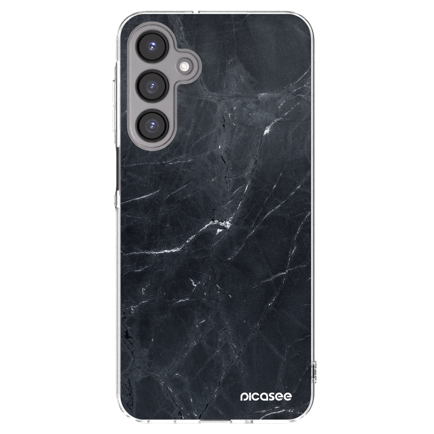 Picasee silikonový průhledný obal pro Samsung Galaxy A16 5G - Black marble