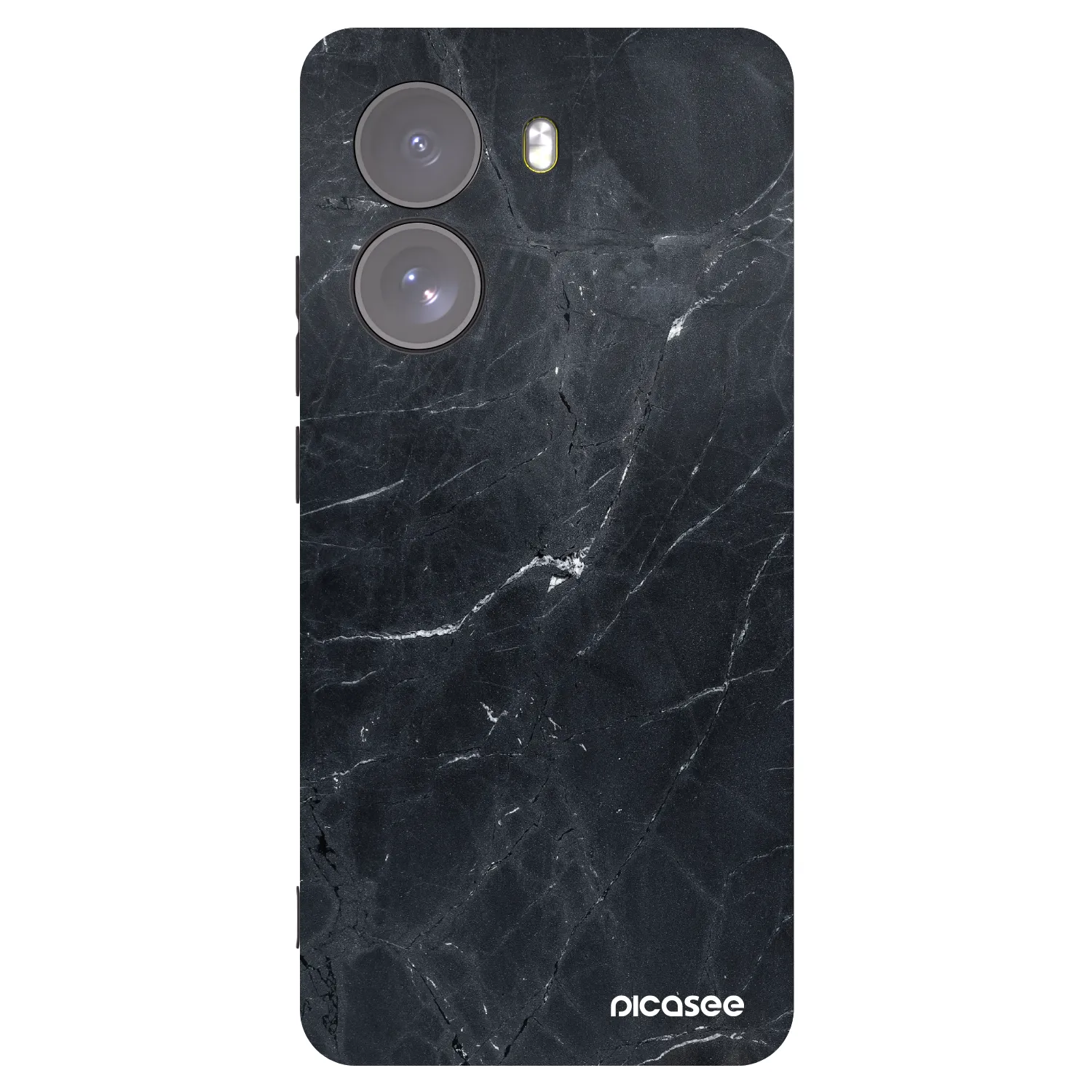 Picasee silikonový černý obal pro Xiaomi Poco X7 - Black marble