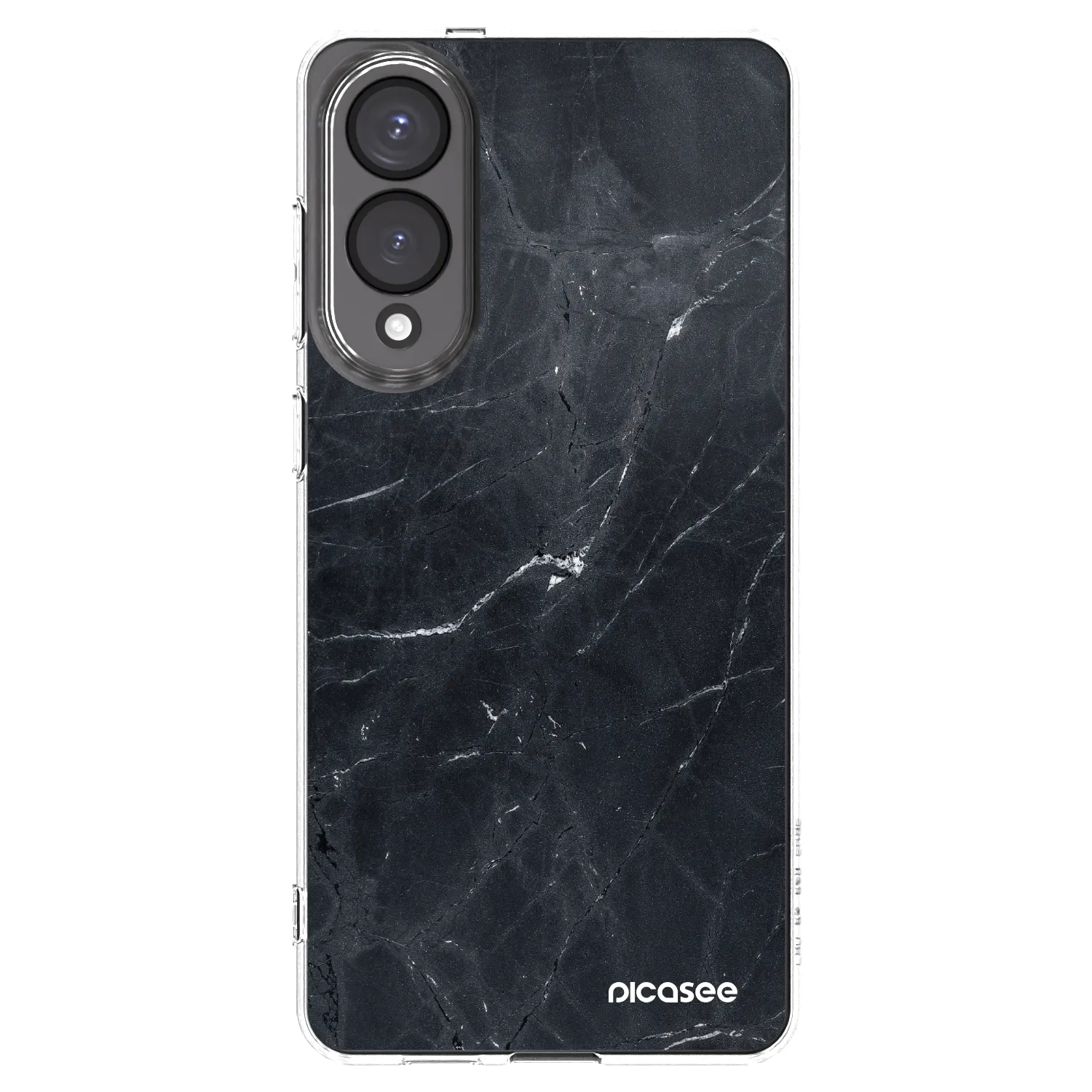 Picasee silikonový průhledný obal pro Samsung Galaxy S25 Edge 5G - Black marble