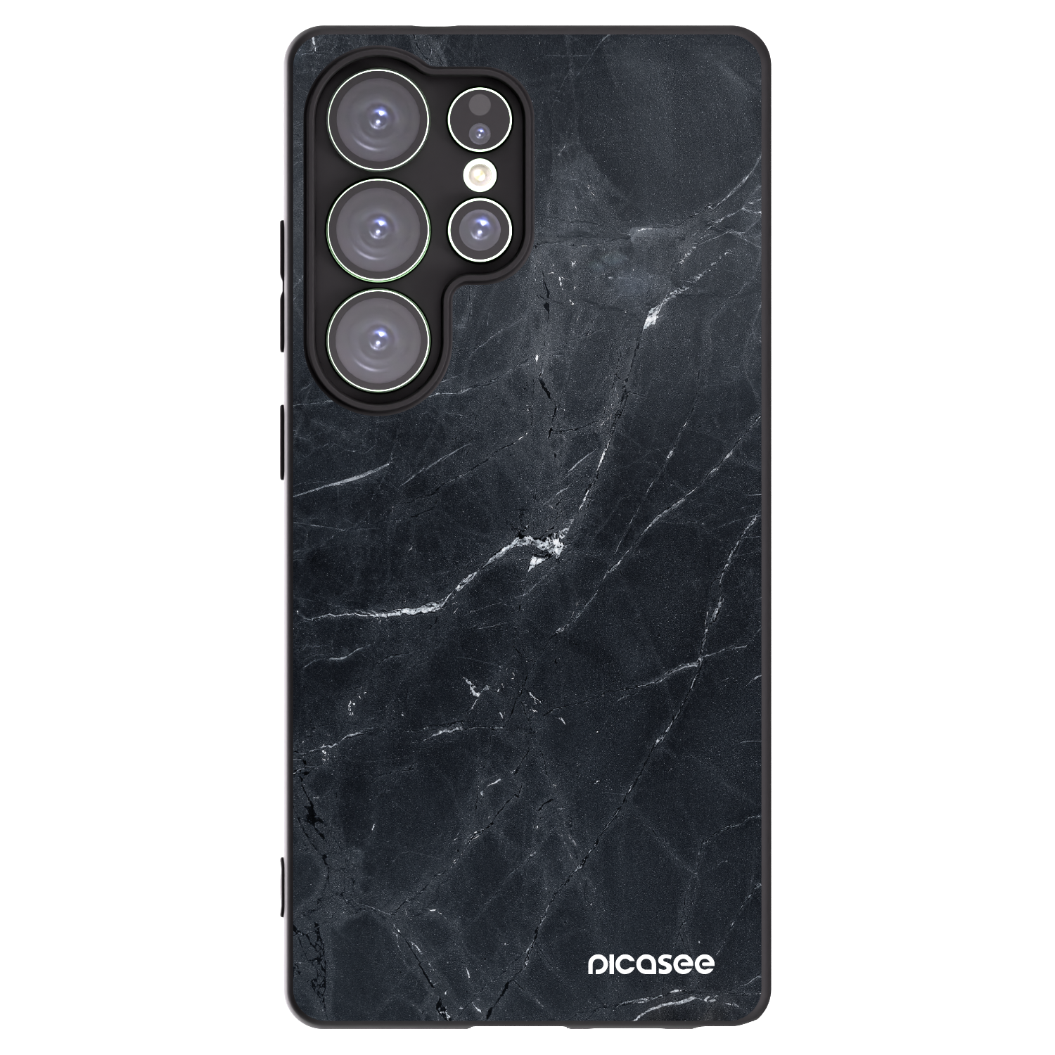 Picasee silikonový černý obal pro Samsung Galaxy S25 Ultra 5G - Black marble