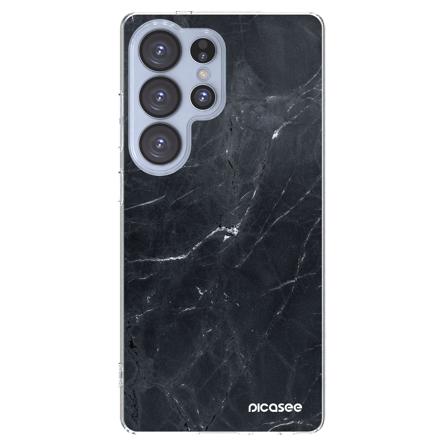 Picasee silikonový průhledný obal pro Samsung Galaxy S25 Ultra 5G - Black marble