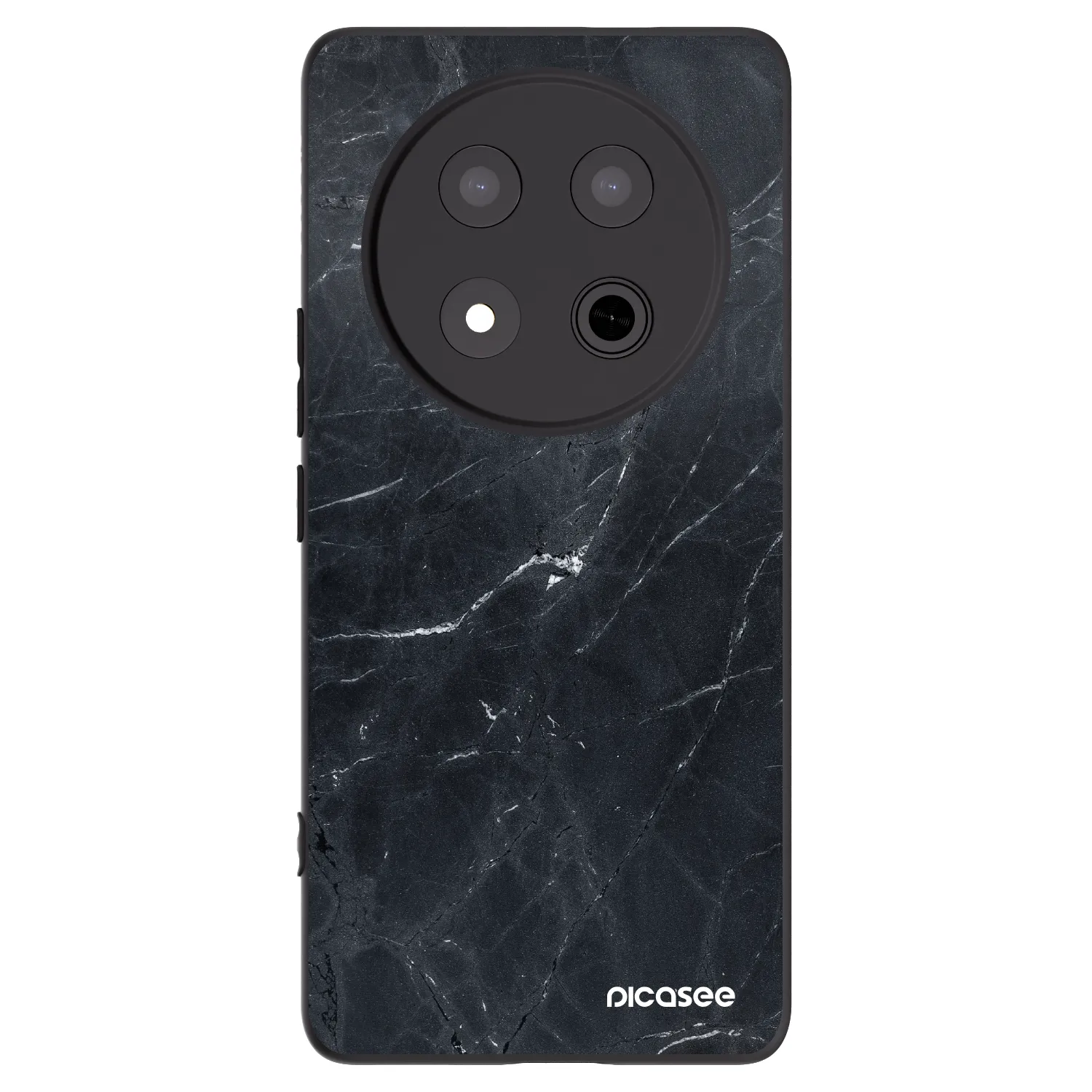 Picasee silikonový černý obal pro Honor Magic7 Lite 5G - Black marble