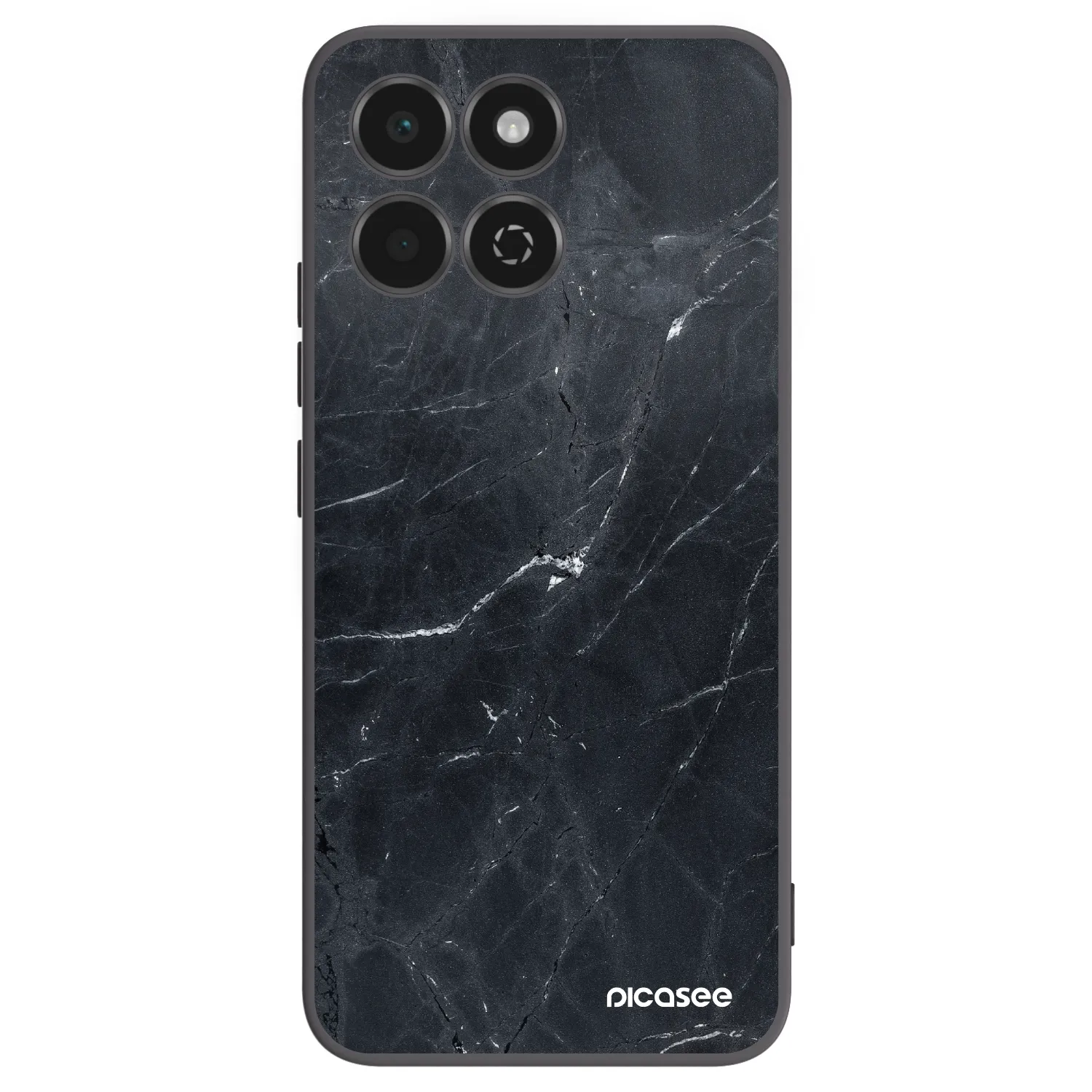 Picasee silikonový černý obal pro Honor 200 Smart 5G - Black marble