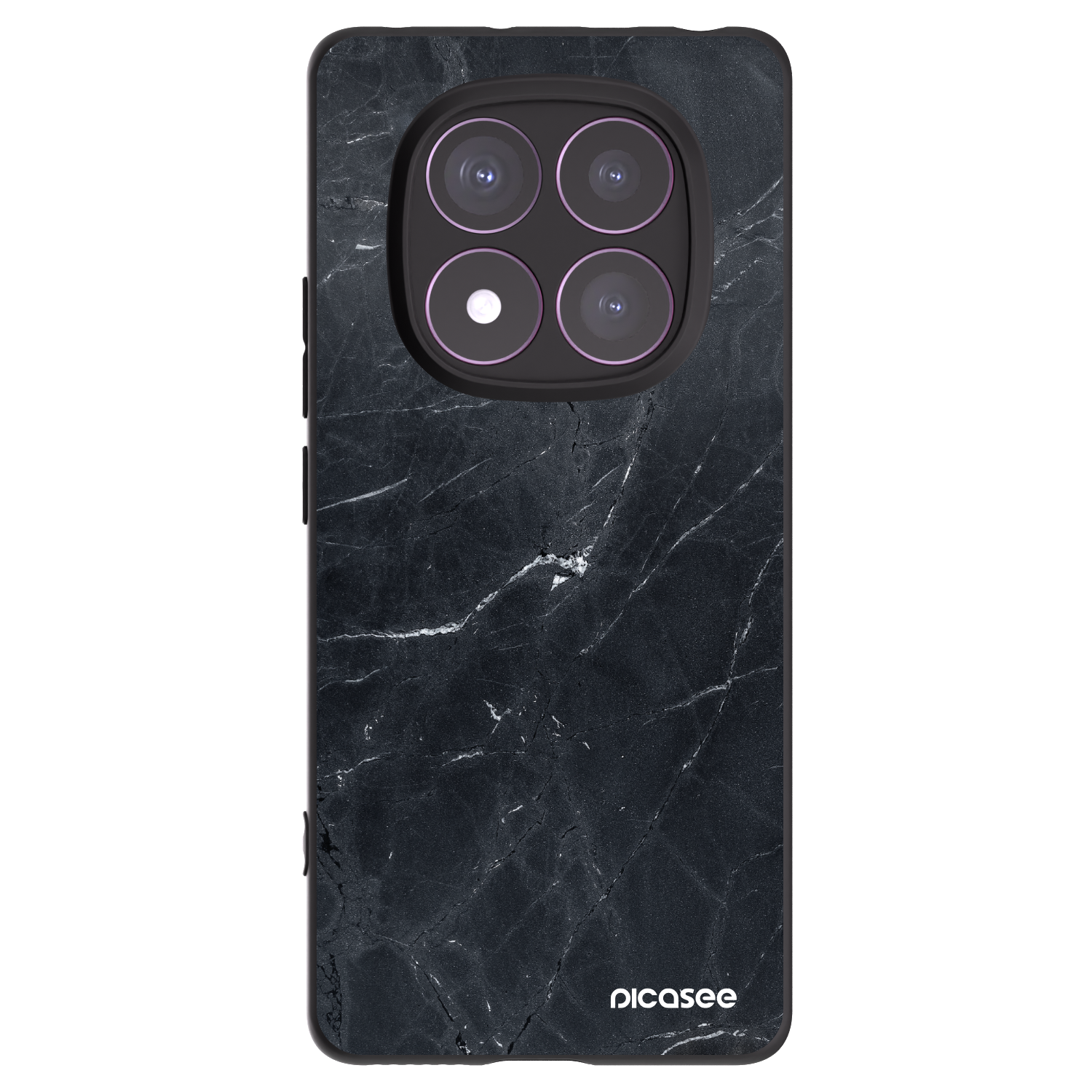 Picasee silikonový černý obal pro Xiaomi Redmi Note 14 Pro 4G - Black marble