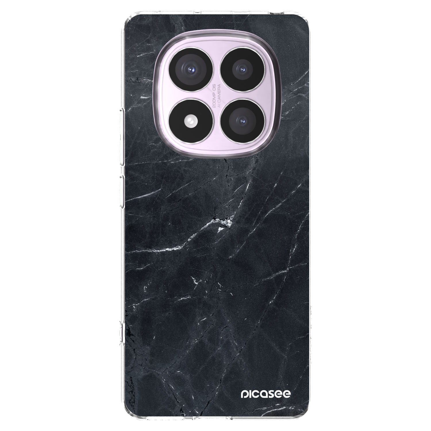 Picasee silikonový průhledný obal pro Xiaomi Redmi Note 14 Pro 4G - Black marble