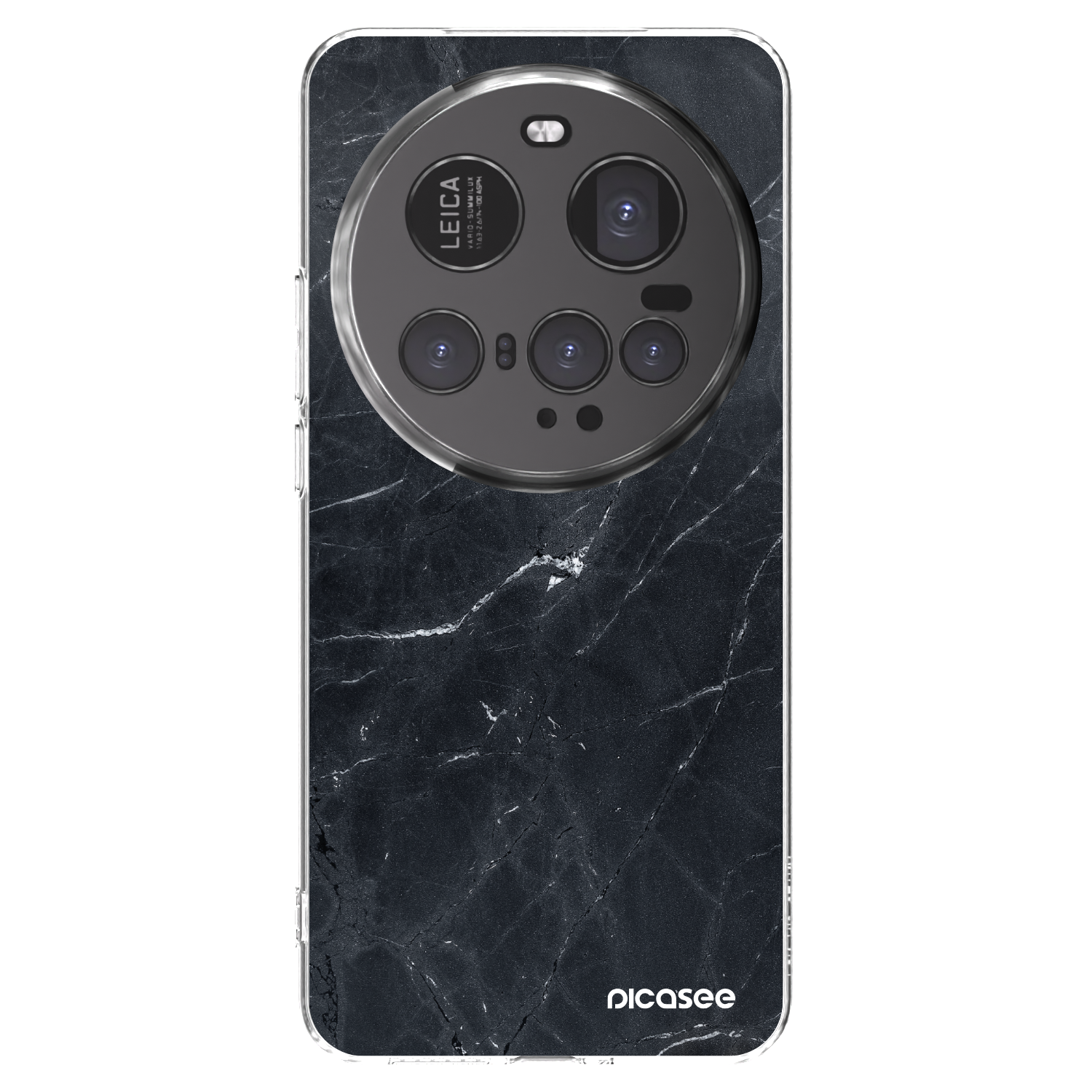 Picasee silikonový průhledný obal pro Xiaomi 15 Ultra - Black marble