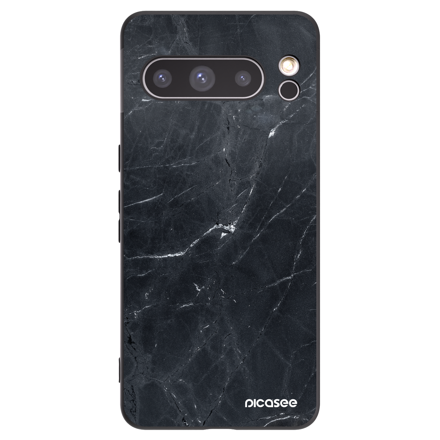 Picasee silikonový černý obal pro Google Pixel 8 Pro - Black marble