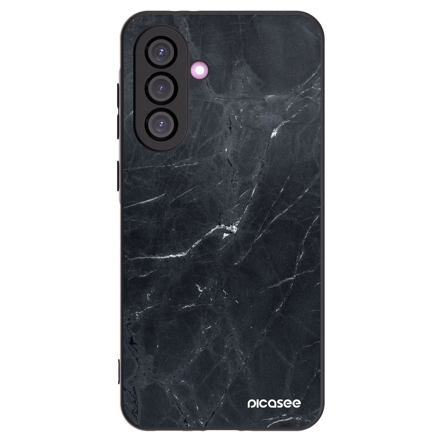 Picasee silikonový černý obal pro Samsung Galaxy A36 5G - Black marble