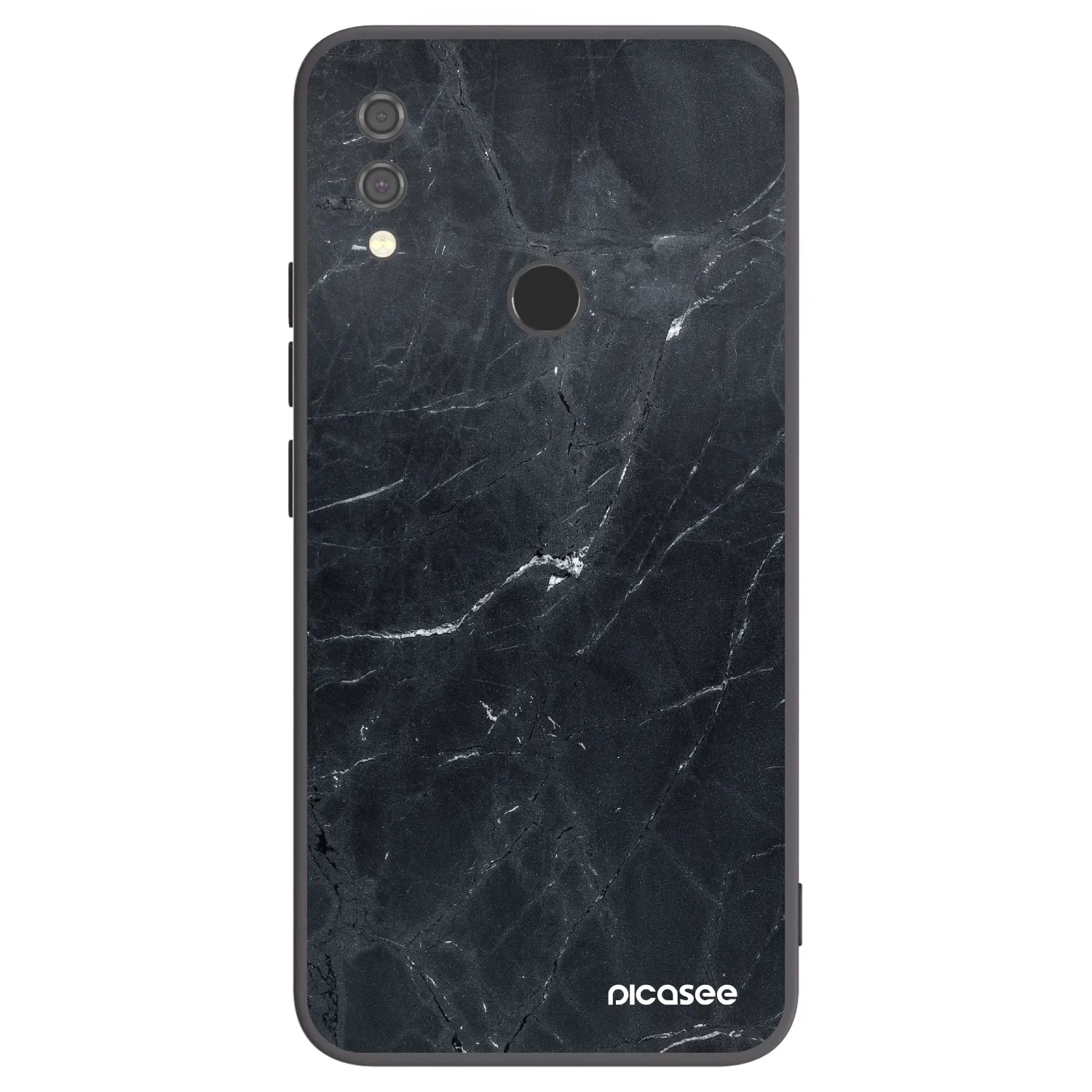 Picasee silikonový černý obal pro Xiaomi Redmi Note 7 - Black marble