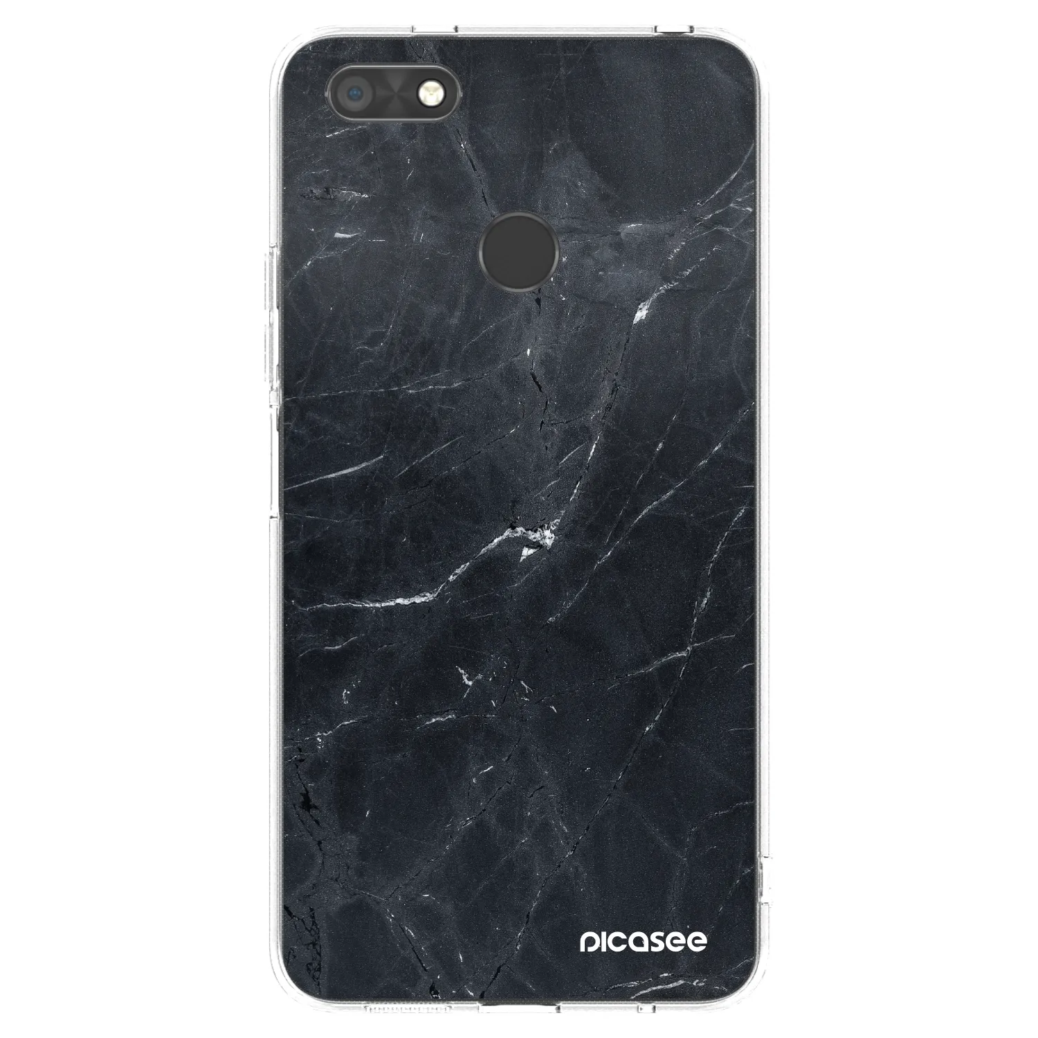 Picasee silikonový průhledný obal pro Huawei P9 Lite Mini - Black marble