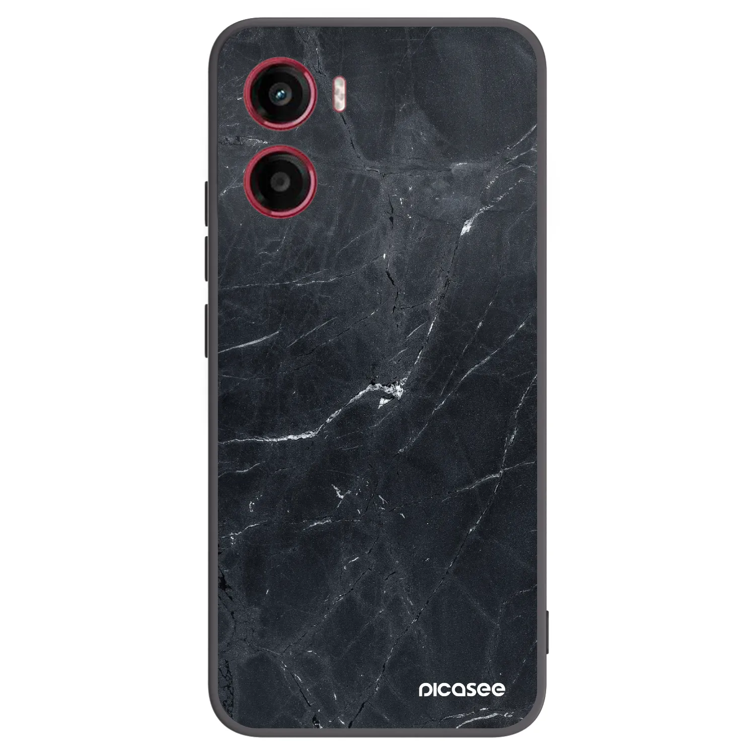 Picasee silikonový černý obal pro Motorola Moto G05 - Black marble