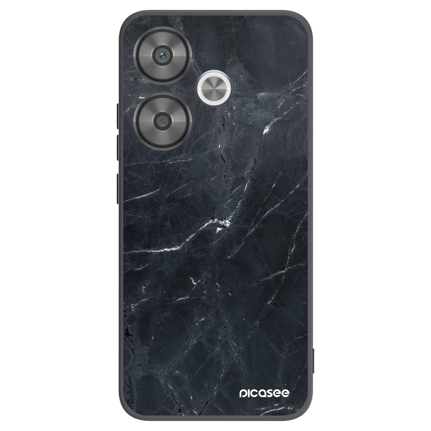 Picasee silikonový černý obal pro Xiaomi Poco F6 - Black marble