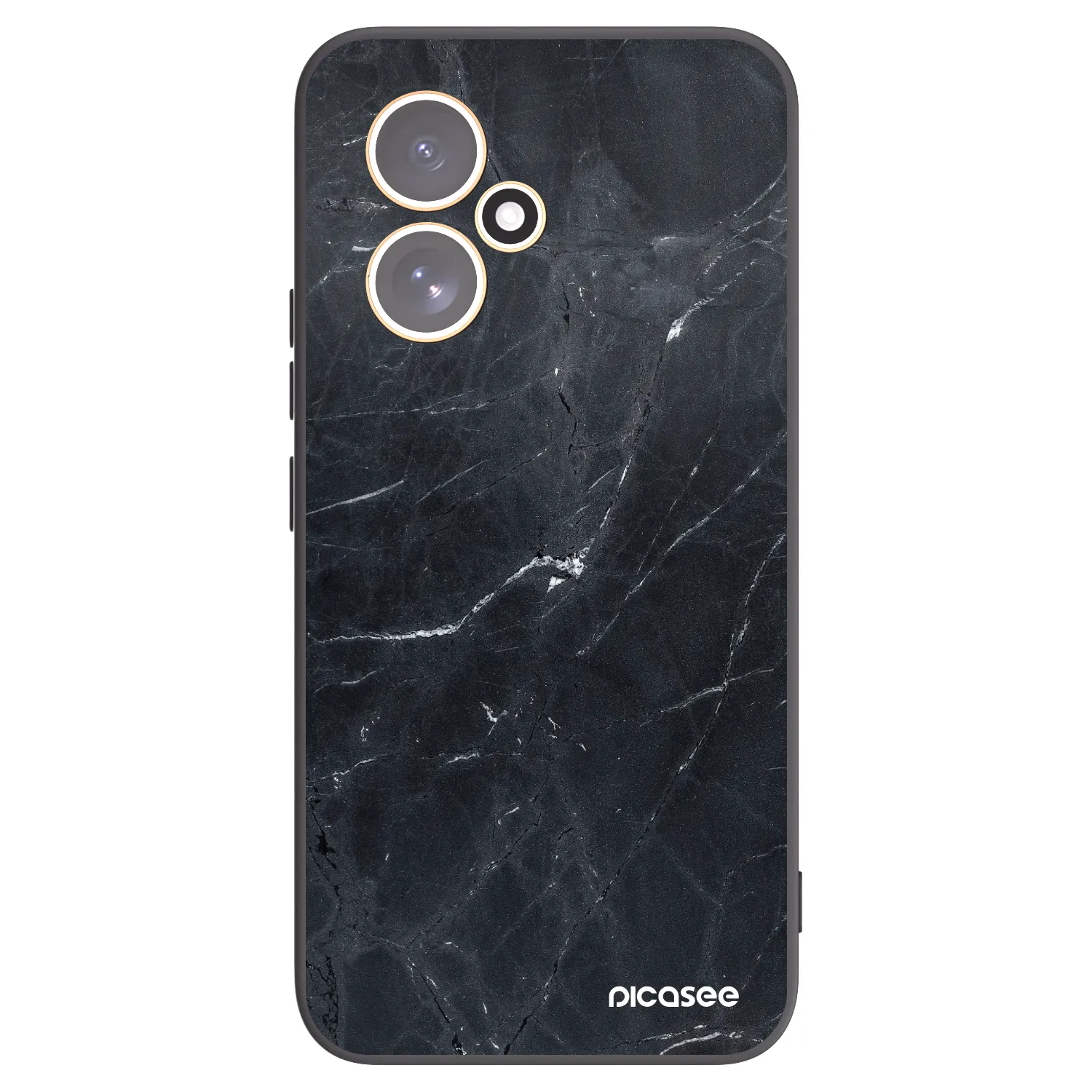 Picasee silikonový černý obal pro Honor 400 5G - Black marble