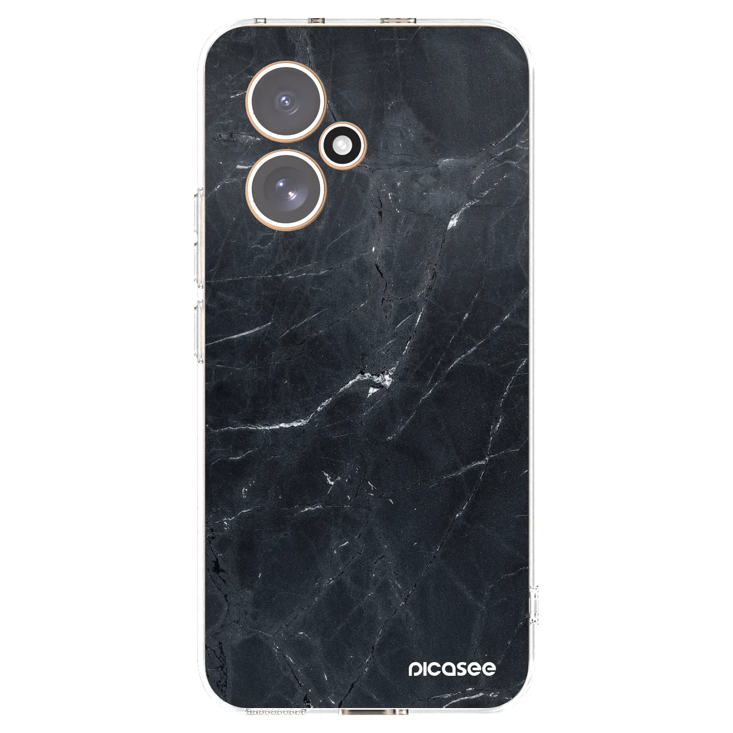 Picasee silikonový průhledný obal pro Honor 400 5G - Black marble