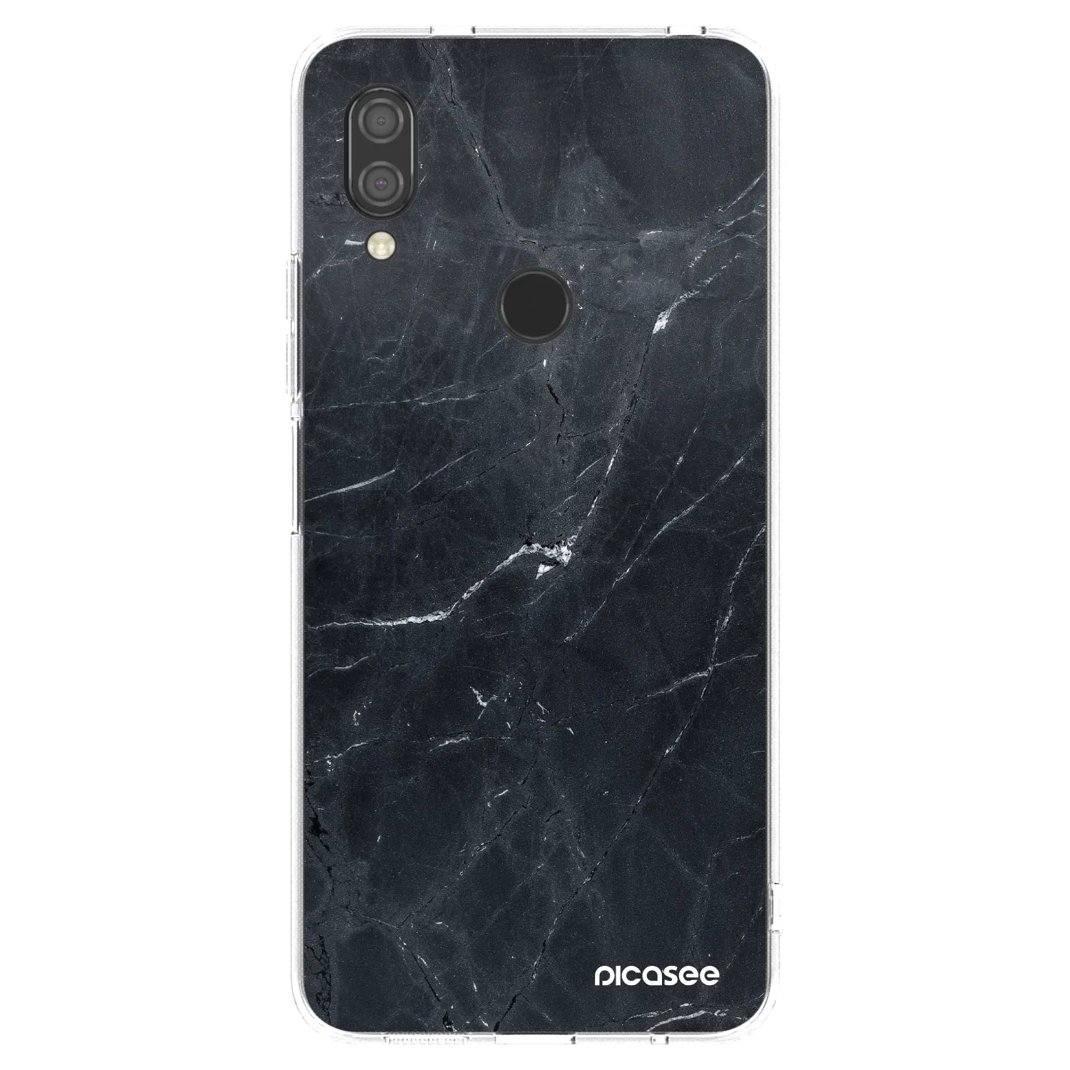 Picasee silikonový průhledný obal pro Xiaomi Redmi 7 - Black marble