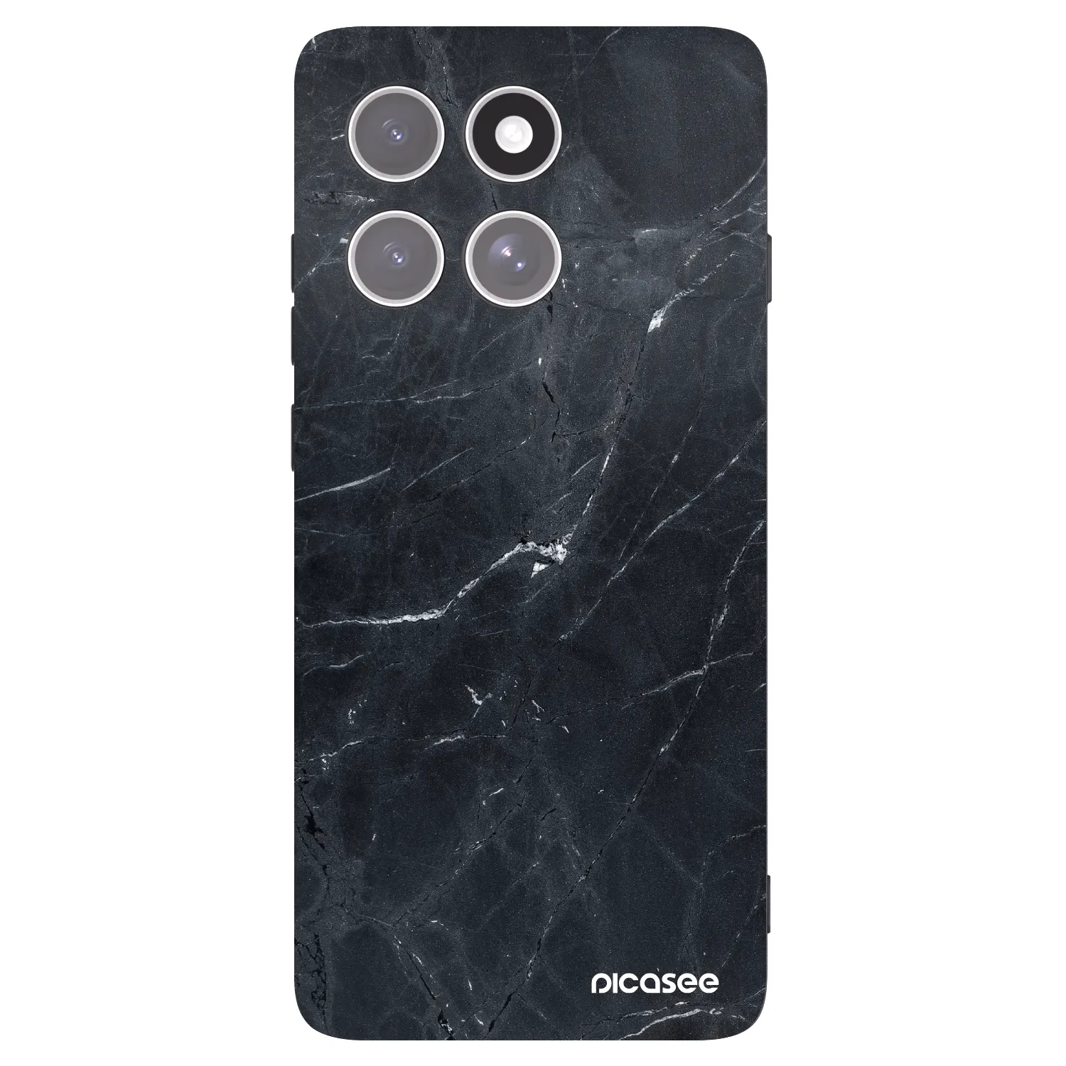 Picasee silikonový černý obal pro Motorola Edge 60 Pro - Black marble
