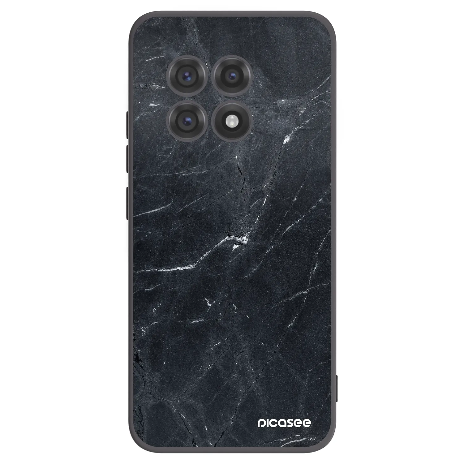 Picasee silikonový černý obal pro OnePlus 13R 5G - Black marble