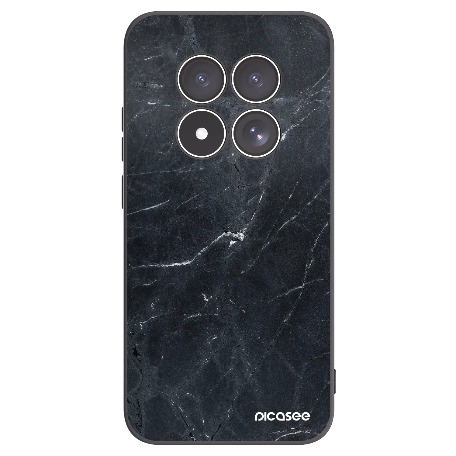 Picasee silikonový černý obal pro Xiaomi Redmi Note 15 Pro 4G - Black marble