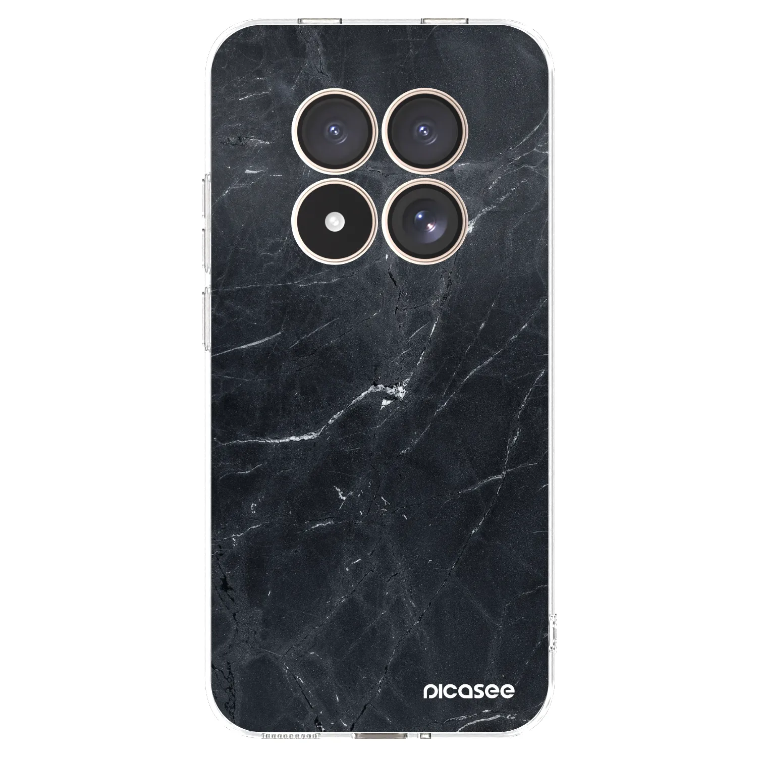 Picasee silikonový průhledný obal pro Xiaomi Redmi Note 15 Pro 4G - Black marble