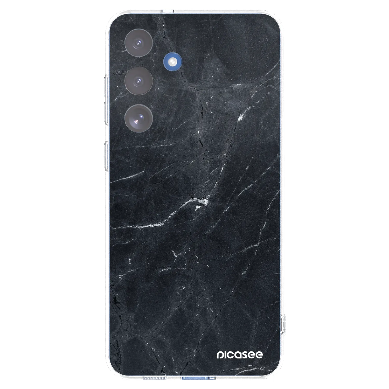 Picasee silikonový průhledný obal pro Samsung Galaxy S25 FE 5G - Black marble