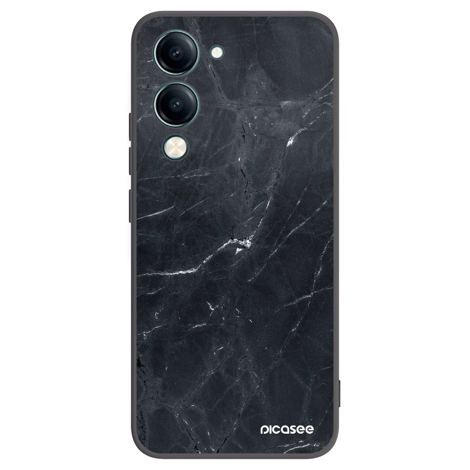 Picasee silikonový černý obal pro Vivo Y29s 5G - Black marble