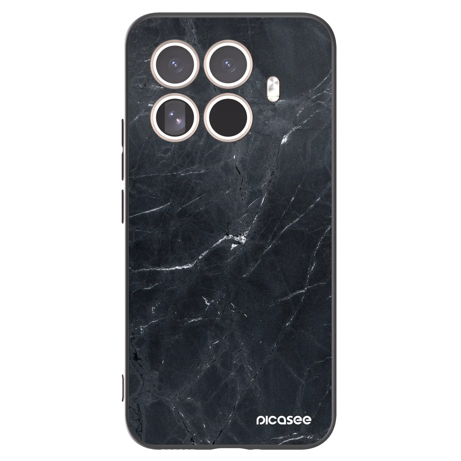 Picasee silikonový černý obal pro Xiaomi 15T Pro - Black marble