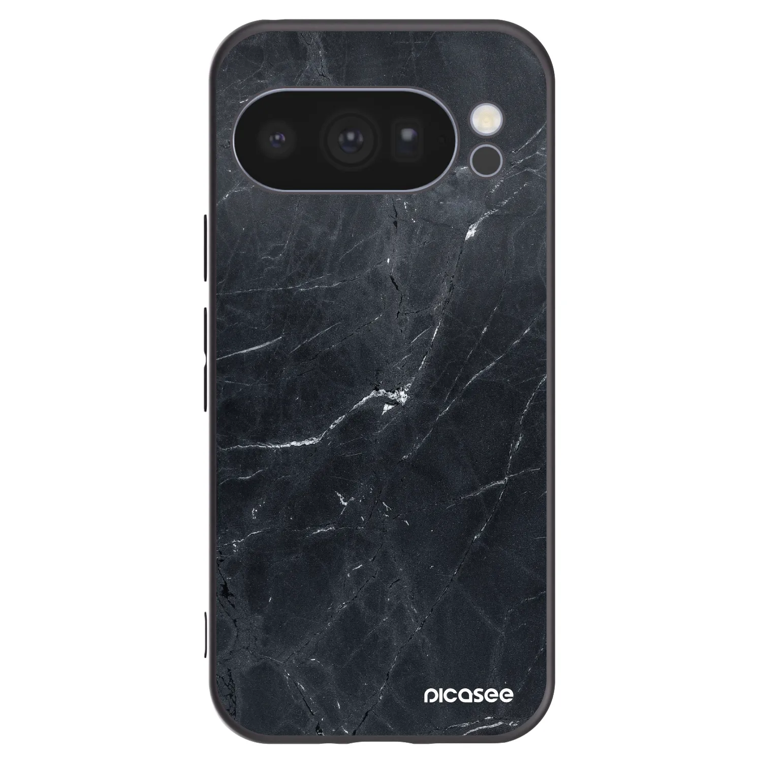 Picasee silikonový černý obal pro Google Pixel 10 Pro - Black marble