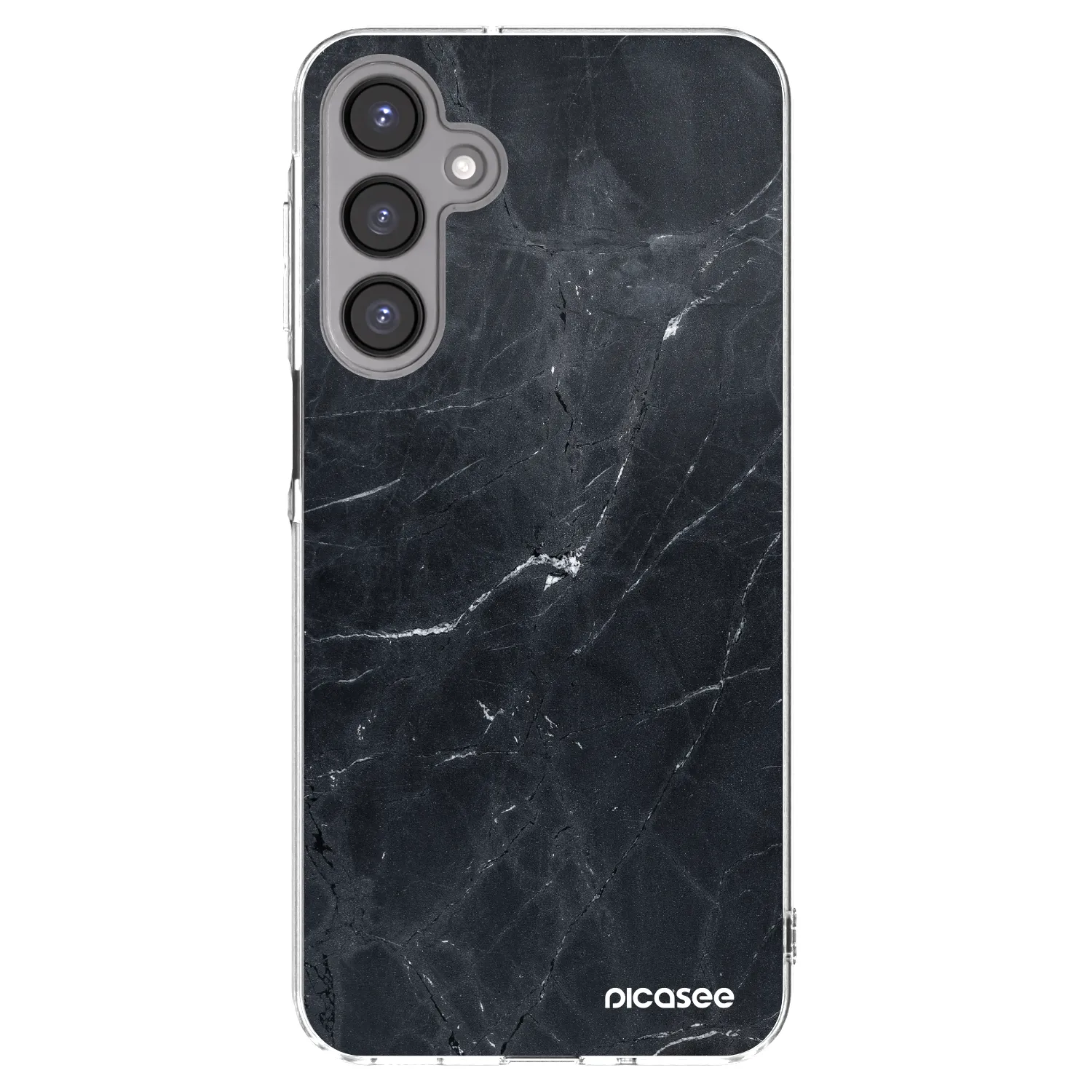 Picasee silikonový průhledný obal pro Samsung Galaxy A16 4G - Black marble