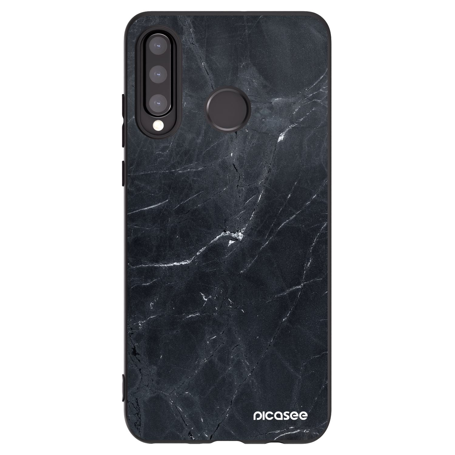 Picasee silikonový černý obal pro Huawei P30 Lite - Black marble