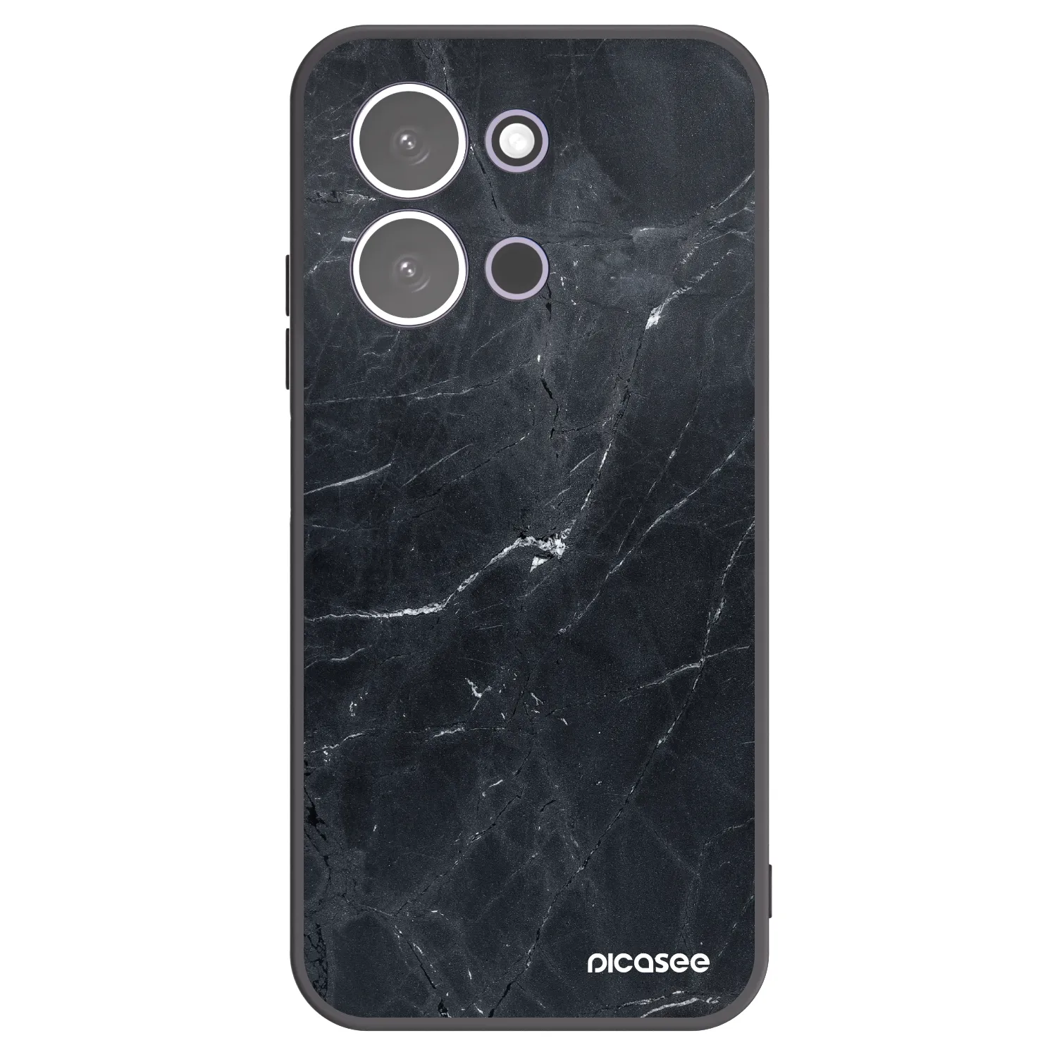 Picasee silikonový černý obal pro Xiaomi Redmi 15C 5G - Black marble