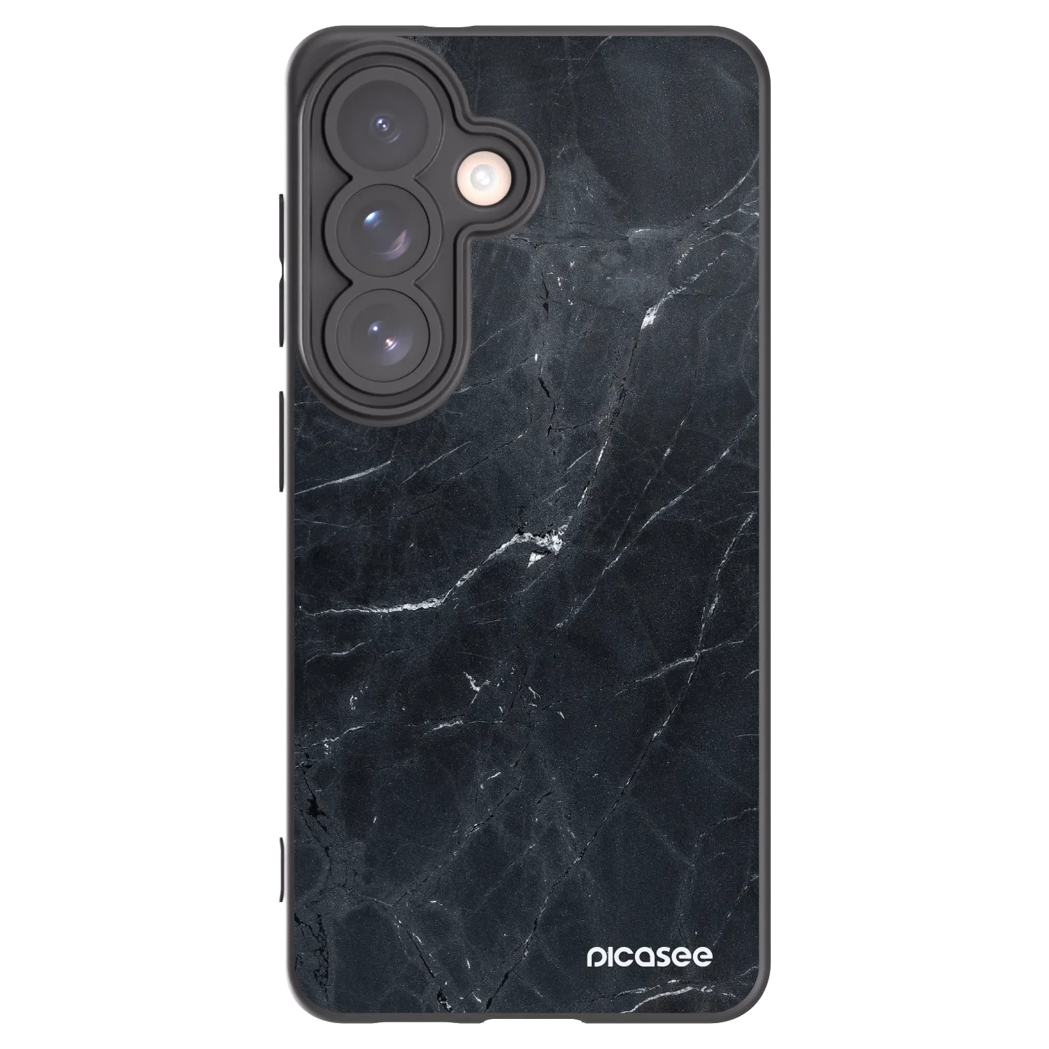Picasee silikonový černý obal pro Samsung Galaxy S26 - Black marble