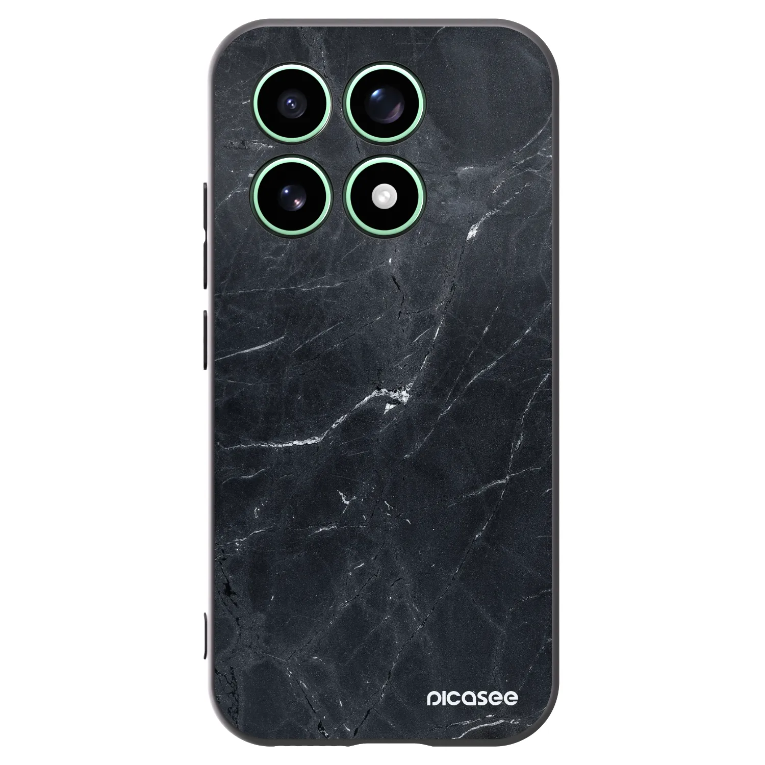 Picasee silikonový černý obal pro Xiaomi 17 - Black marble