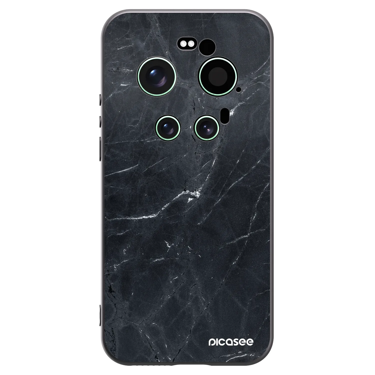 Picasee silikonový černý obal pro Xiaomi 17 Ultra - Black marble