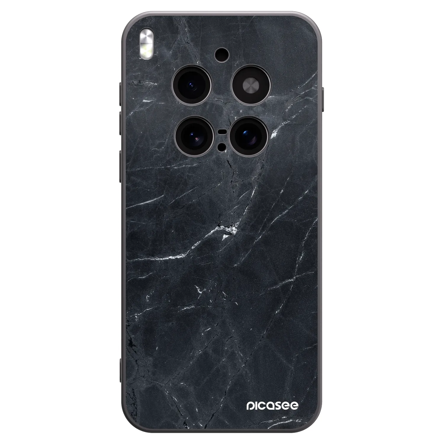 Picasee silikonový černý obal pro Vivo X300 Pro - Black marble