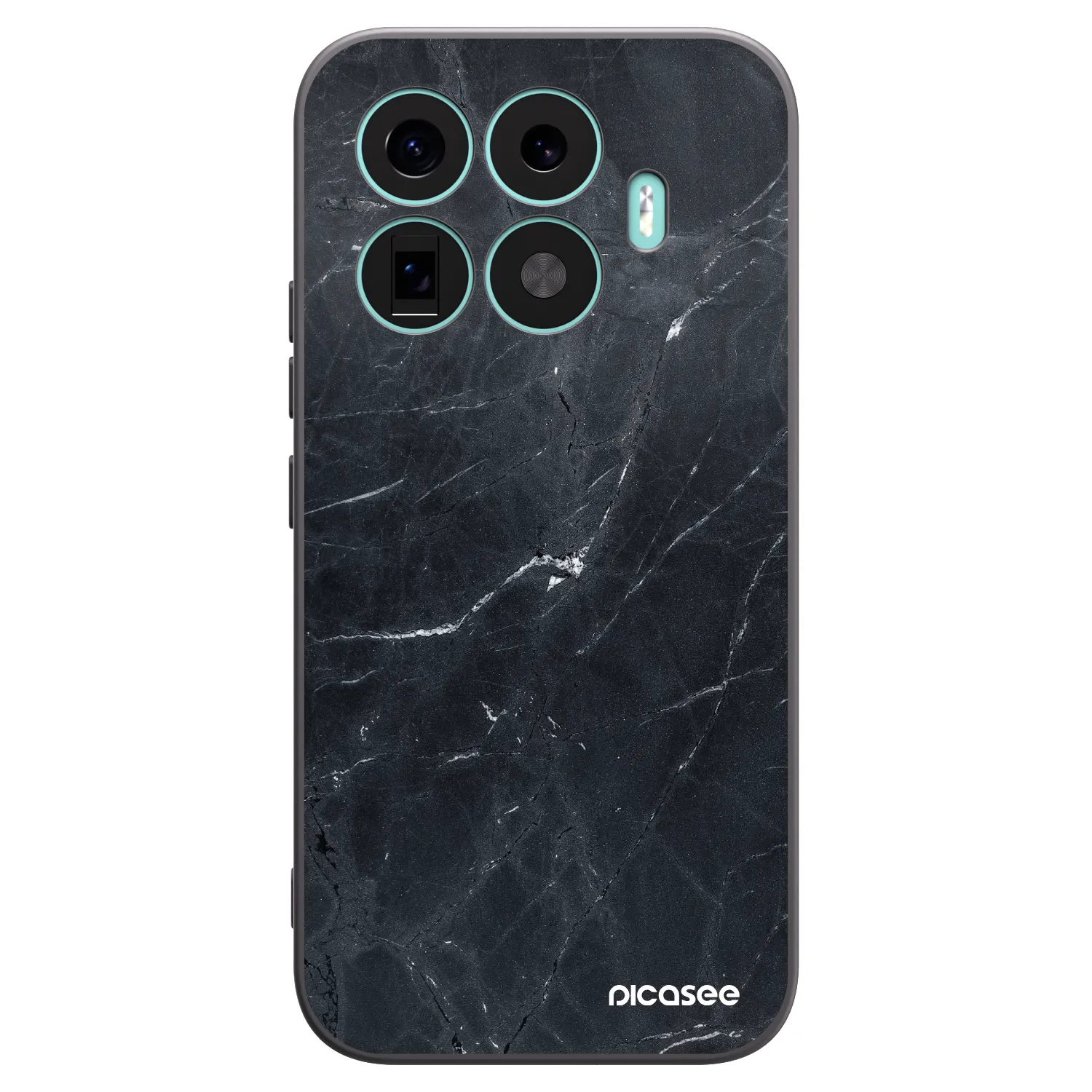 Picasee silikonový černý obal pro Xiaomi 17T - Black marble