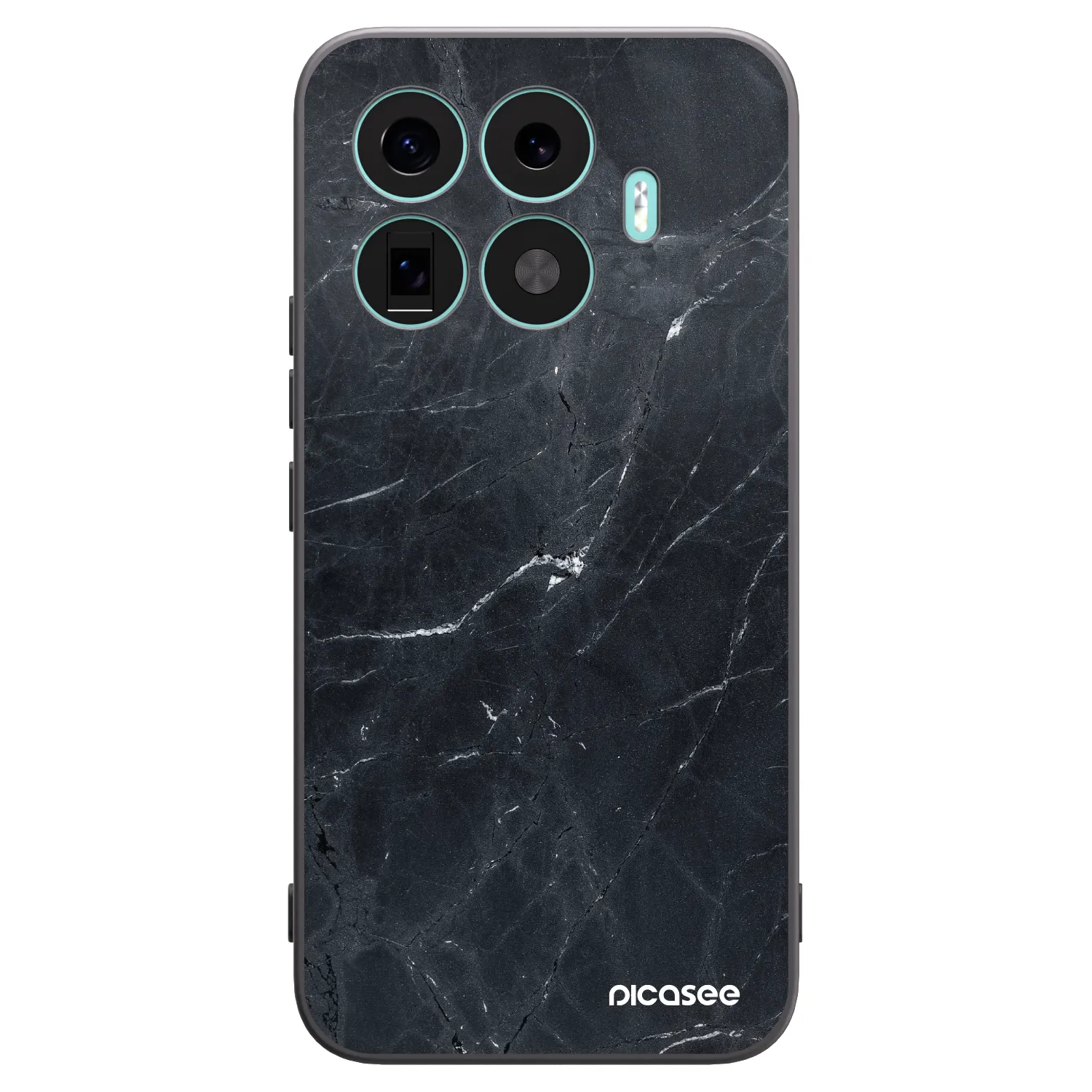 Picasee silikonový černý obal pro Xiaomi 17T Pro - Black marble