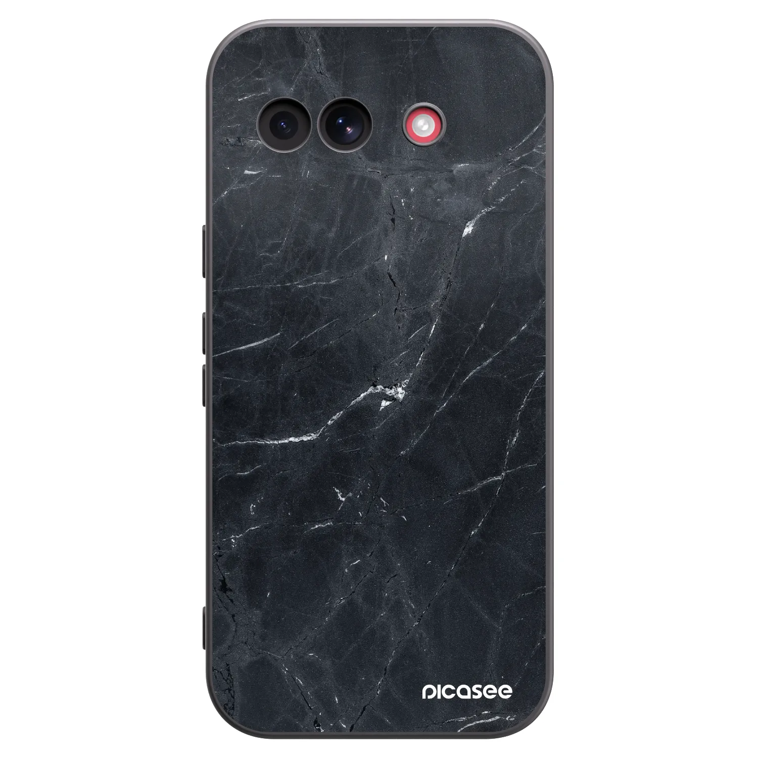 Picasee silikonový černý obal pro Google Pixel 10a - Black marble