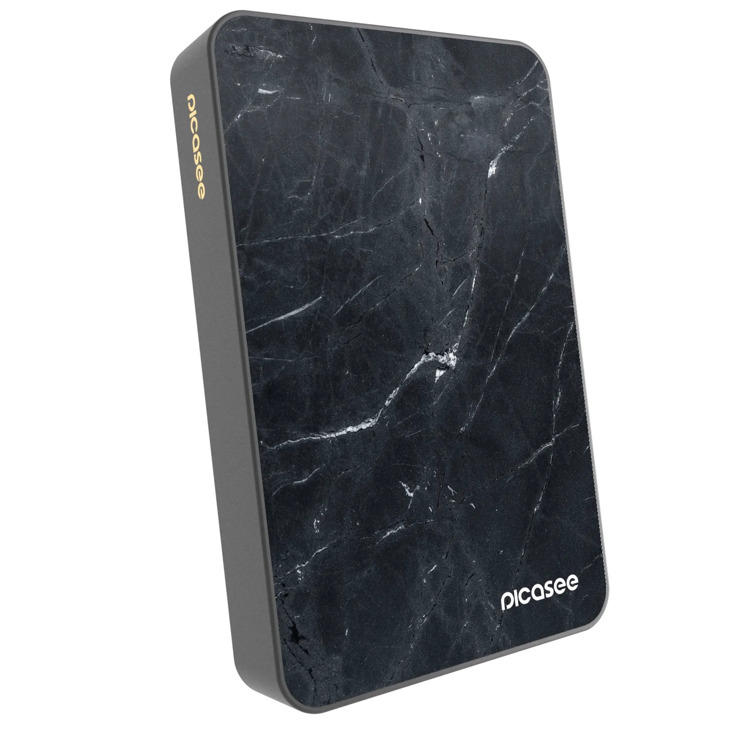 Picasee Powerbanka s MagSafe 10 000 mAh Šedá - Black marble